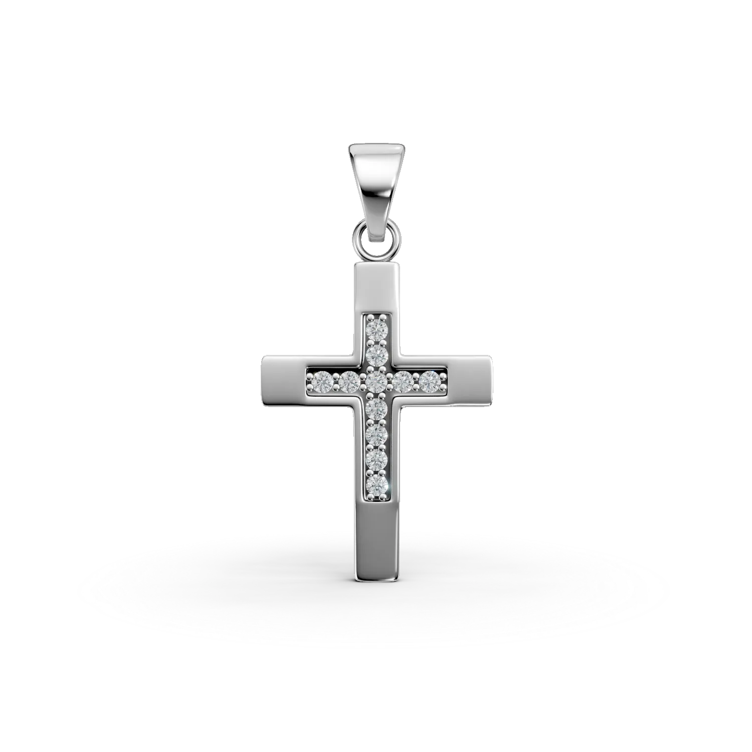Pandantiv cruciulita din argint cu zirconii