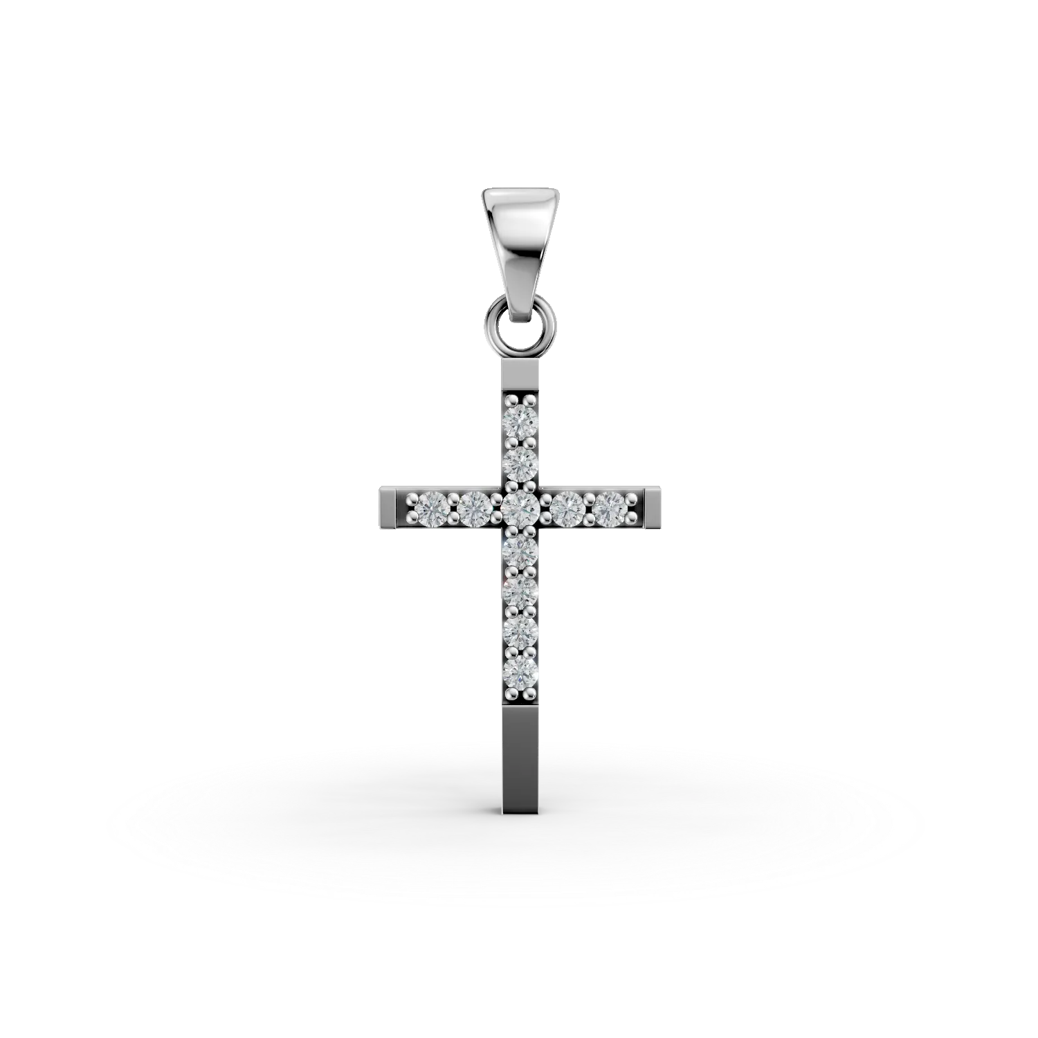 Pandantiv cruciulita din argint cu zirconii