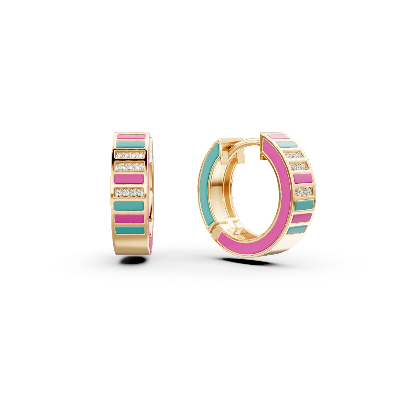 Cercei creole din argint galben cu insertii colorate si zirconii Apparel & Accessories > Jewelry > Earrings DAAR 2 Cercei creole din argint galben cu insertii colorate si zirconii Apparel & Accessories > Jewelry > Earrings DAAR 2
