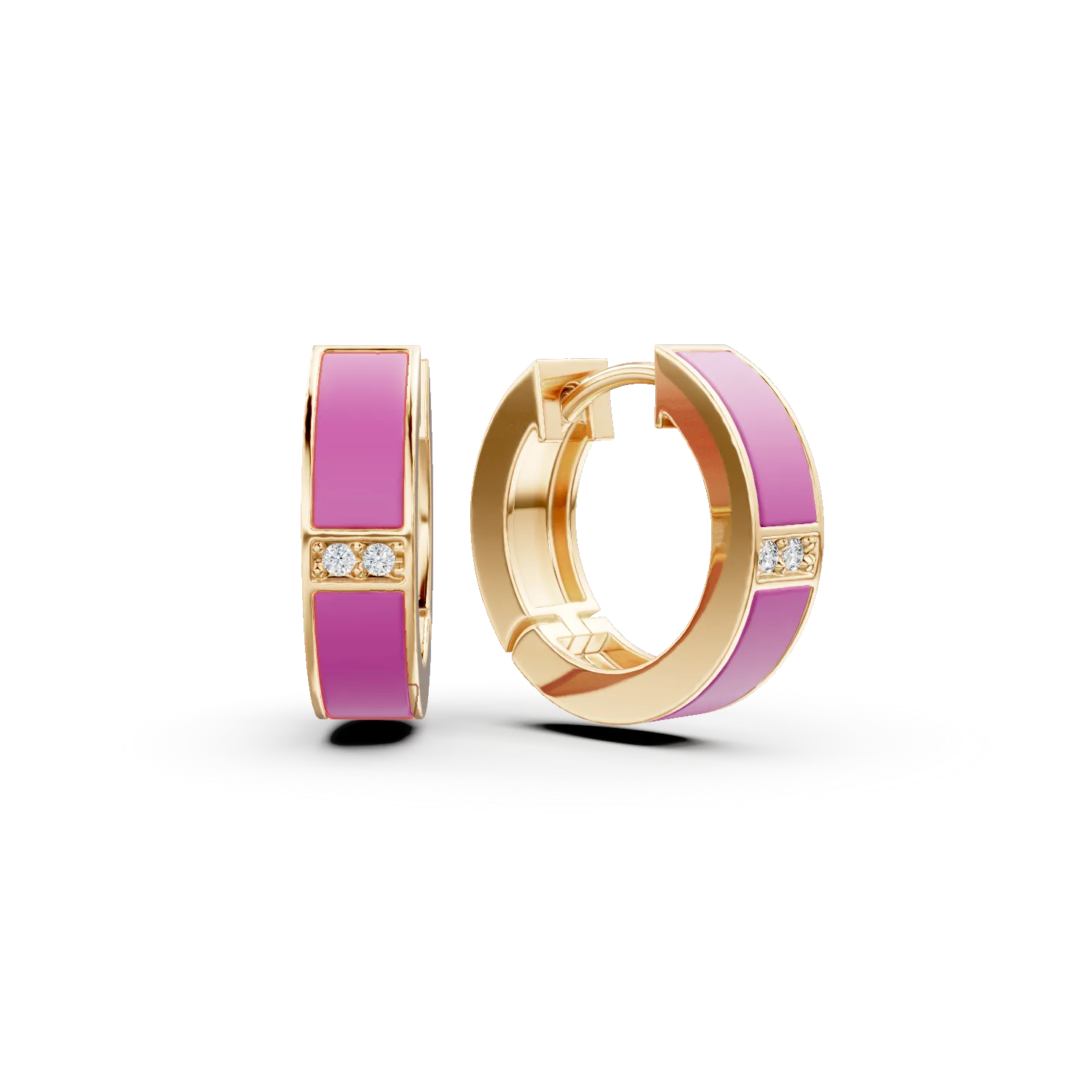 Cercei creole din argint galben cu zirconii si insertii roz Apparel & Accessories > Jewelry > Earrings DAAR 2 Cercei creole din argint galben cu zirconii si insertii roz Apparel & Accessories > Jewelry > Earrings DAAR 2