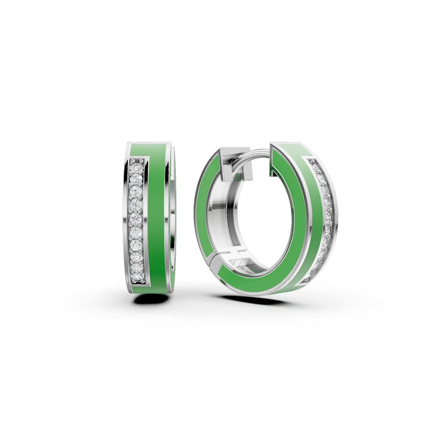 Cercei creole din argint cu insertii si zirconii verzi Apparel & Accessories > Jewelry > Earrings DAAR 2 Cercei creole din argint cu insertii si zirconii verzi Apparel & Accessories > Jewelry > Earrings DAAR 2