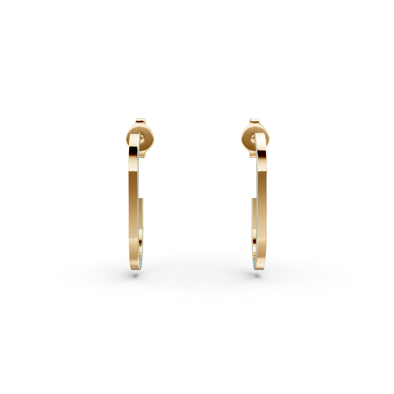 Cercei deschisi din argint galben cu insertii turcoaz