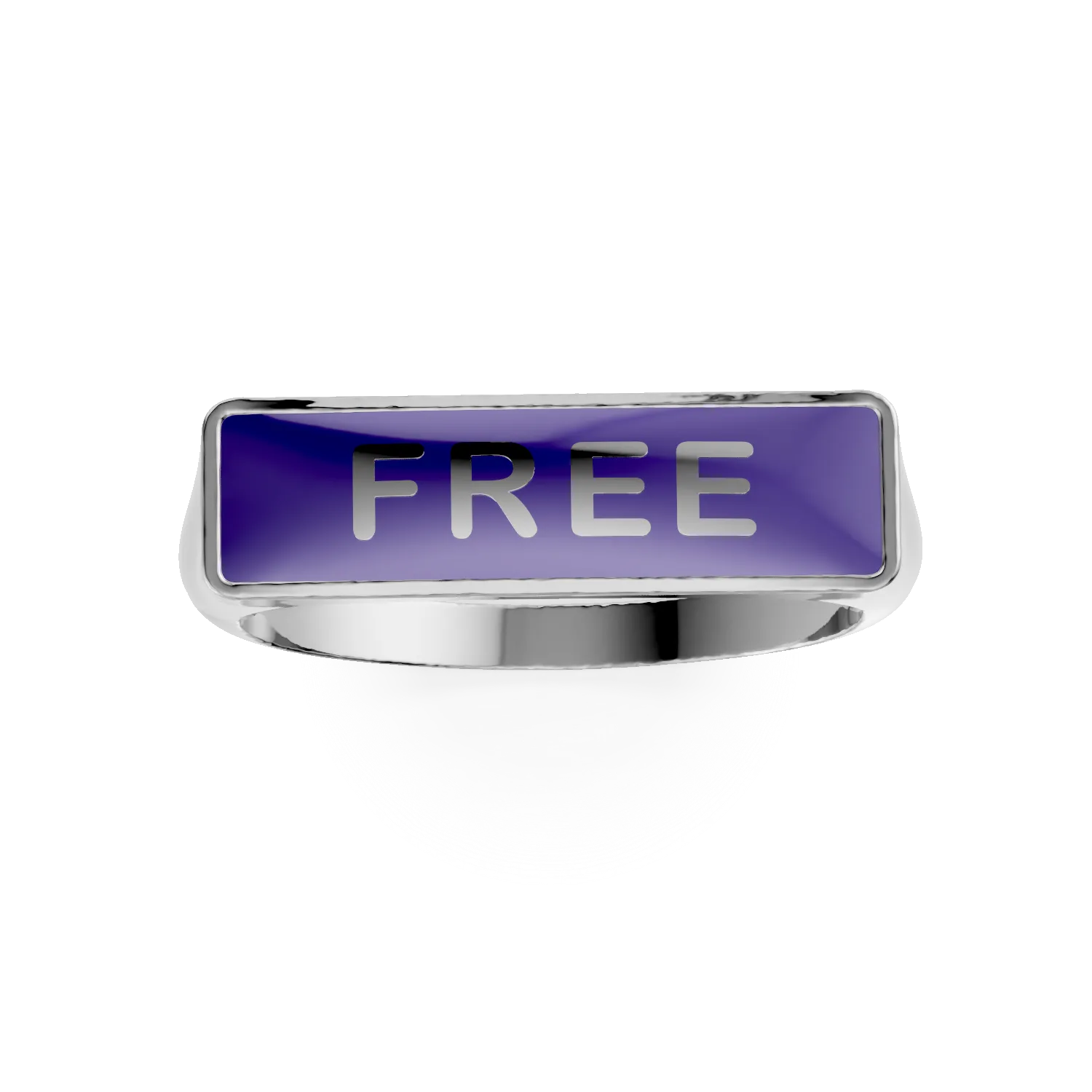 Inel FREE din argint cu insertii mov