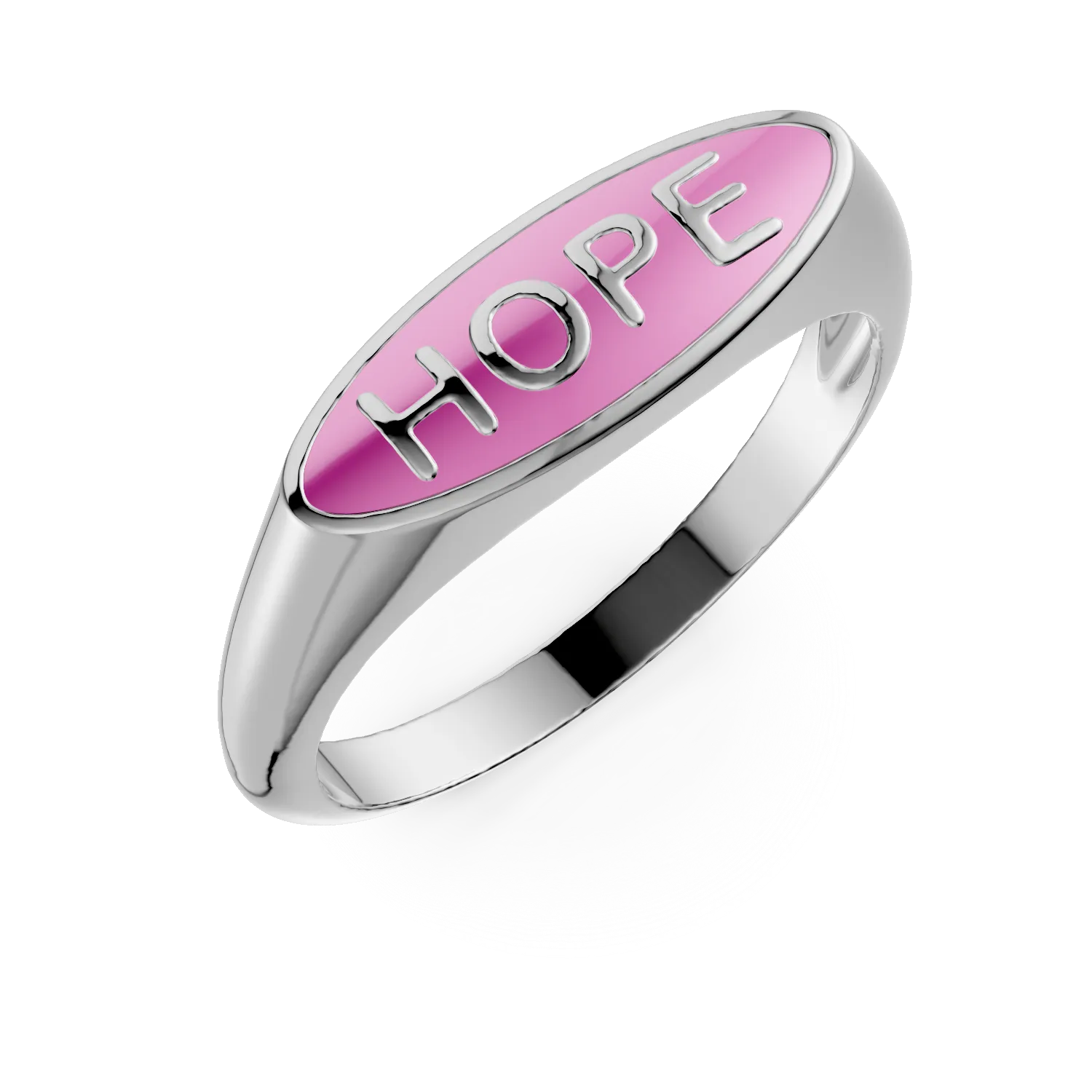 Inel HOPE din argint cu insertii roz