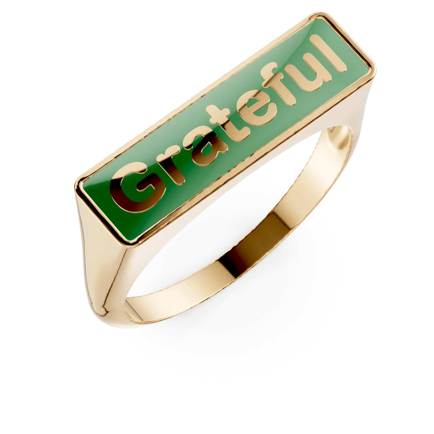 Inel GRATEFUL din argint galben cu insertii turcoaz