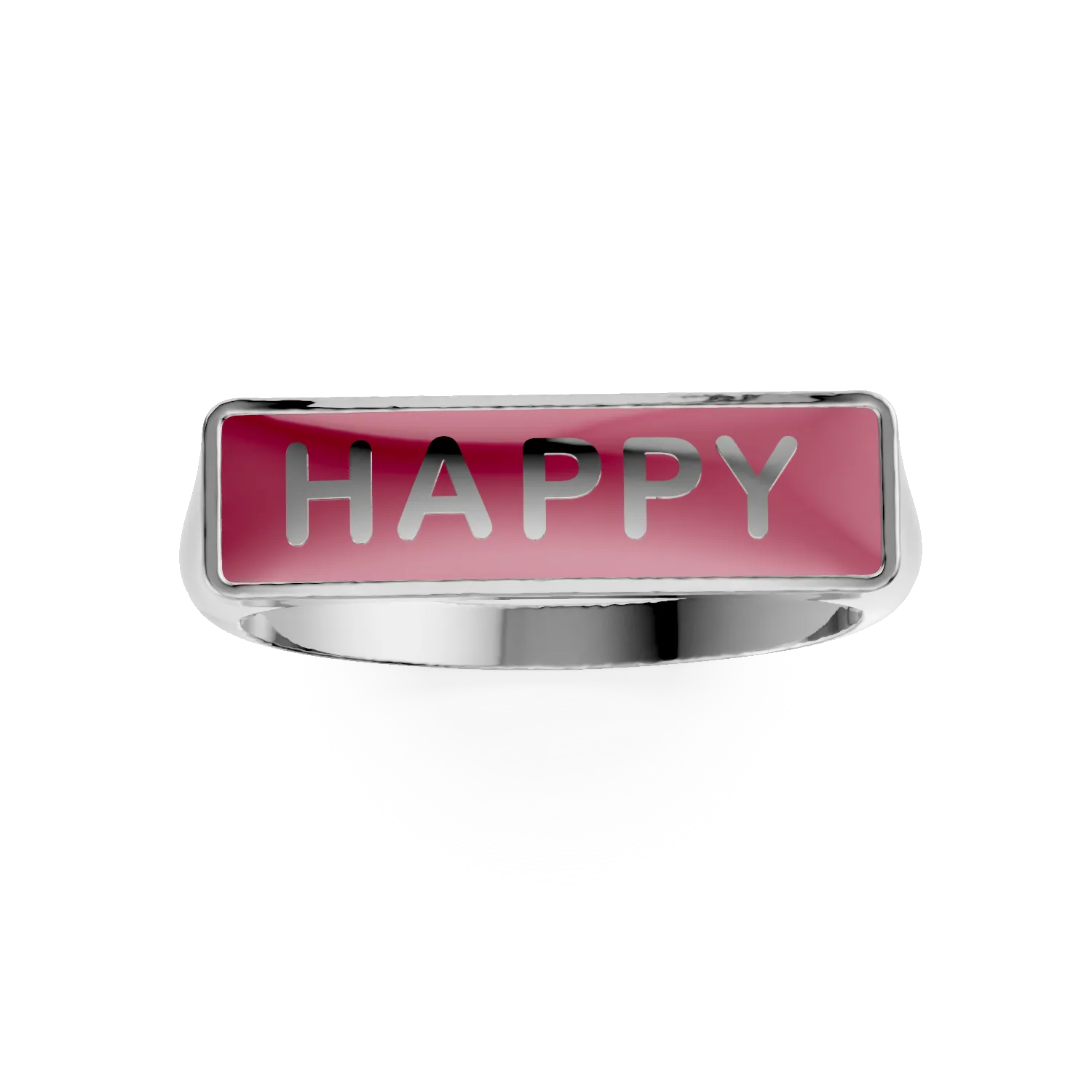 Inel HAPPY din argint cu insertii roz