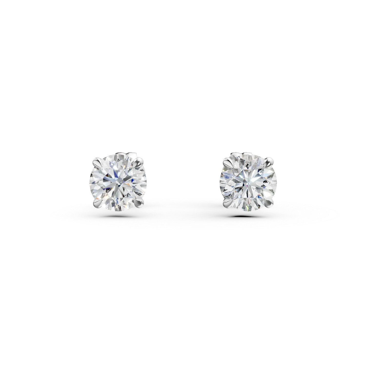 Cercei din aur alb cu diamante solitaire de 1.01ct create in laborator