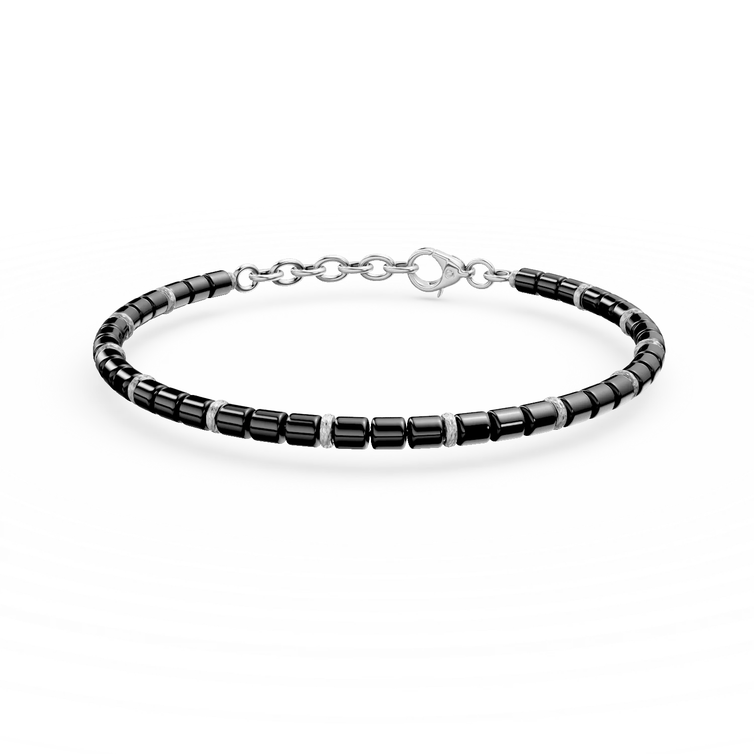 Bratara din otel cu hematite de 7.5ct pentru barbati