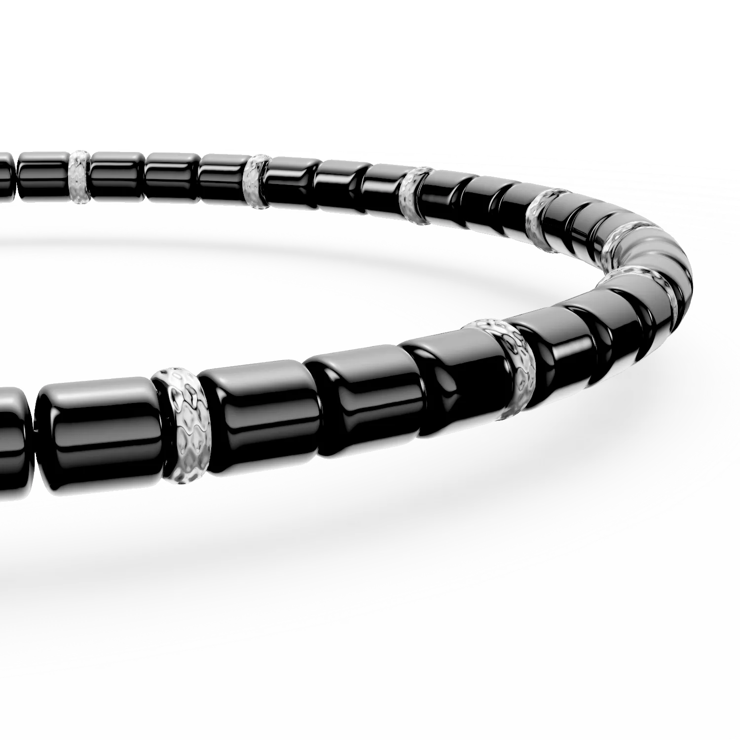 Bratara din otel cu hematite de 7.5ct pentru barbati - imagine 2