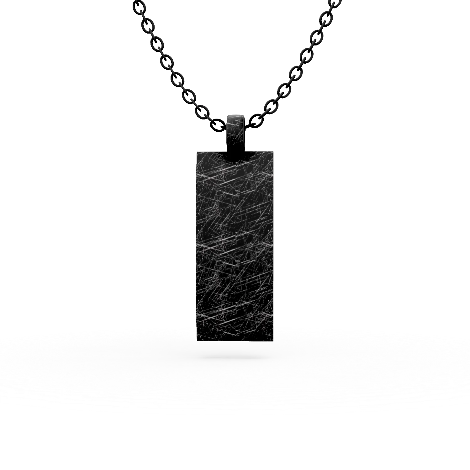 Lant cu pandantiv geometric din otel pentru barbati