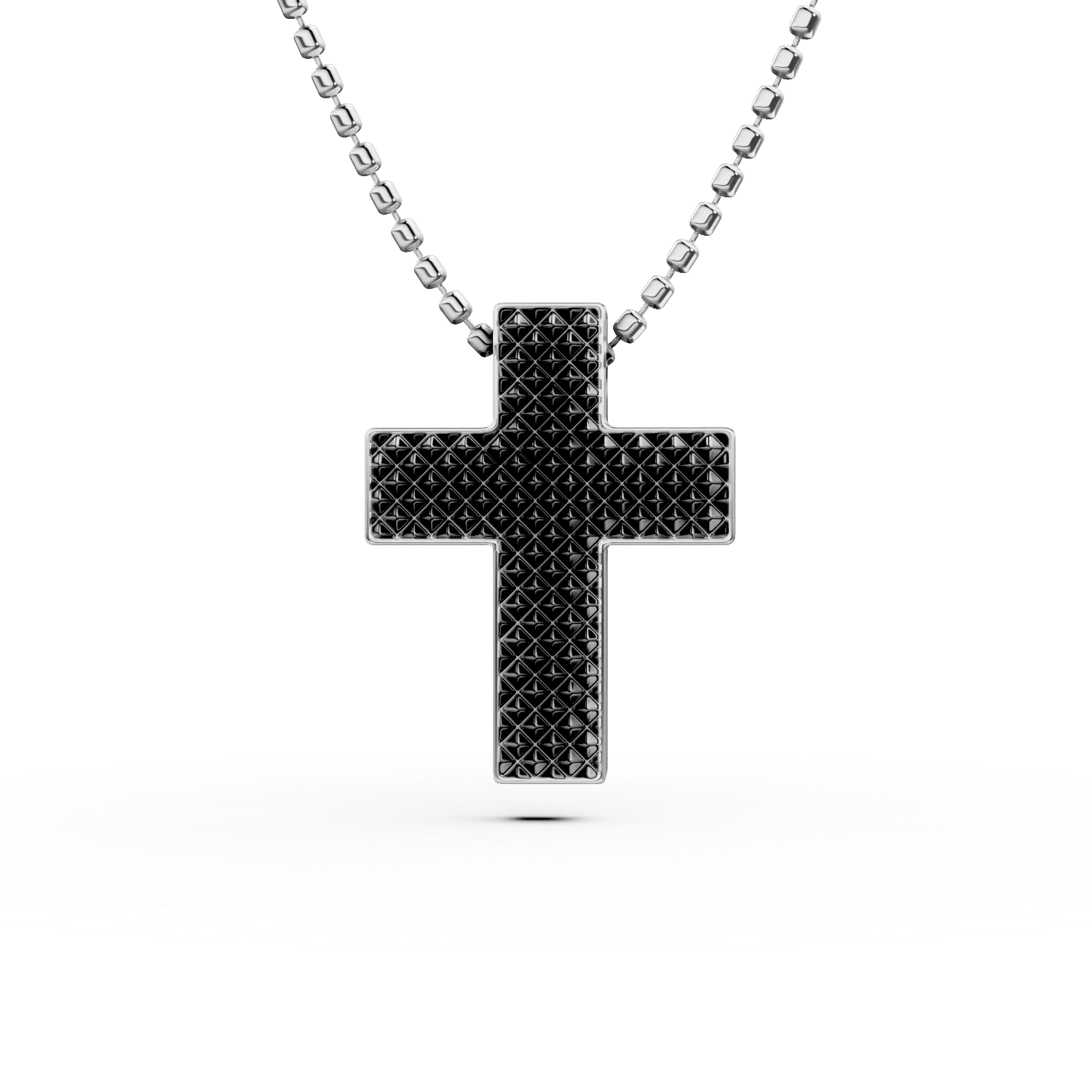 Lant cu pandantiv cruce din otel pentru barbati