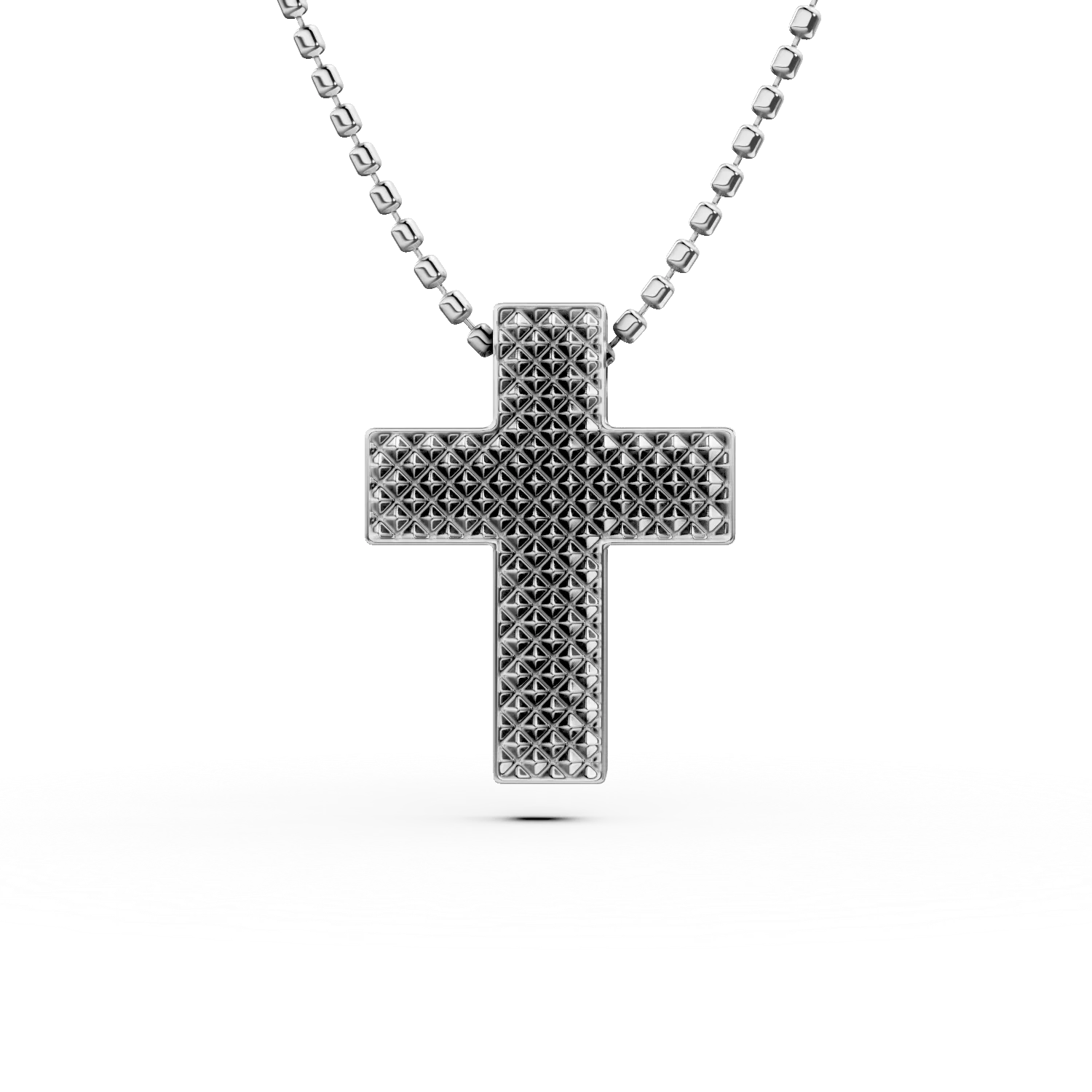 Lant cu pandantiv cruce din otel pentru barbati