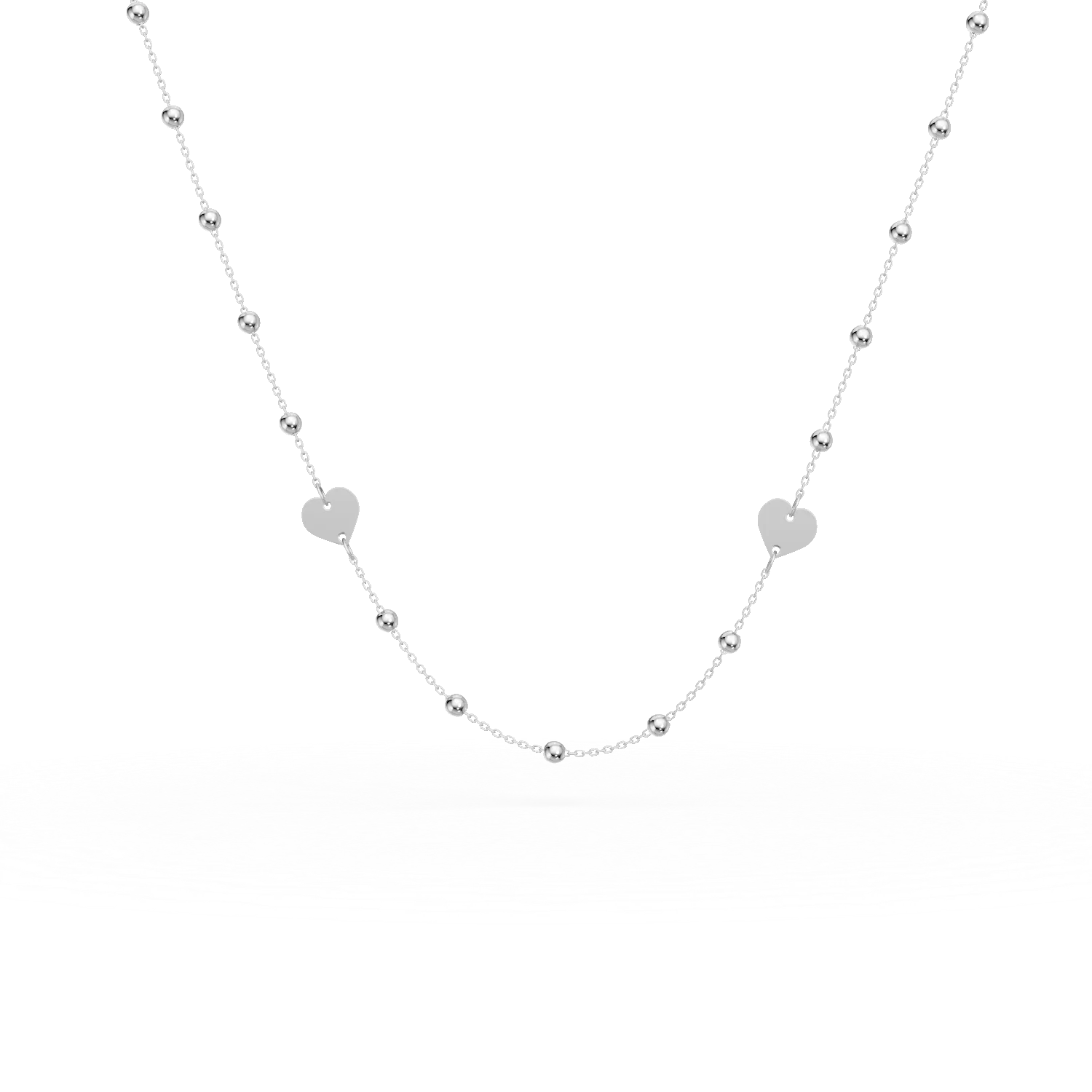 Colier cu charmuri inima din argint