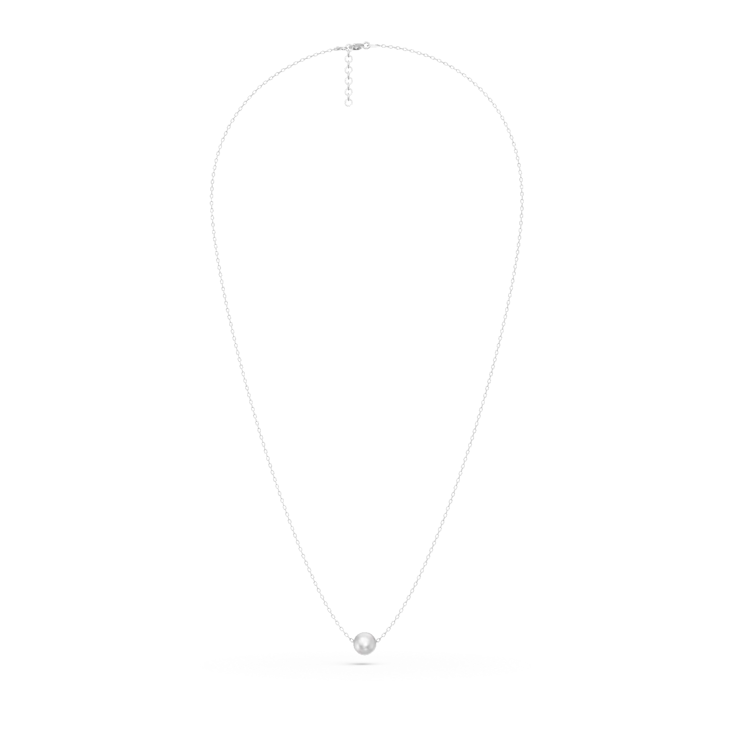 Colier minimalist din argint cu perla sintetica
