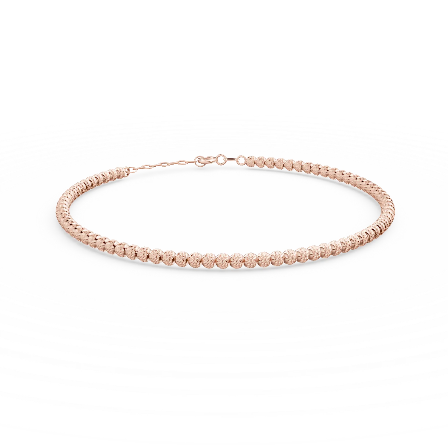 Bratara cu bilute din argint roz