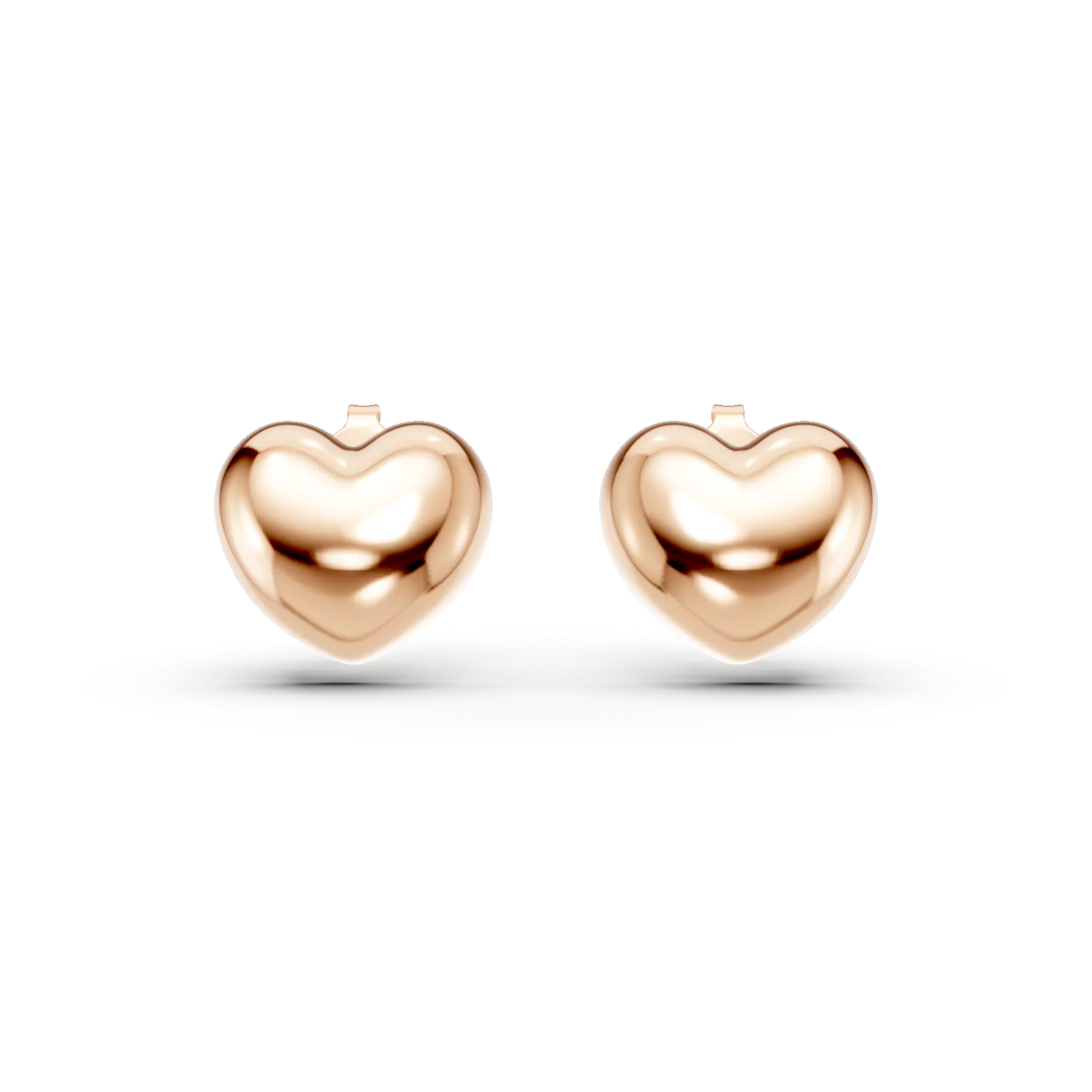 Cercei inimi din argint roz