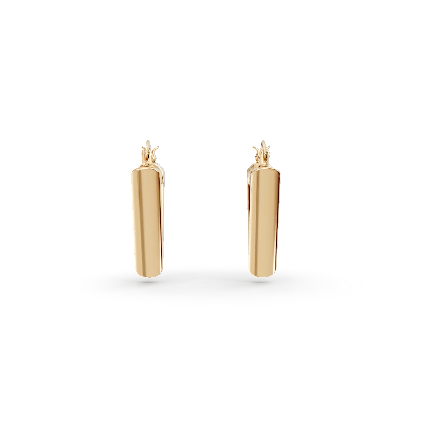 Cercei triunghiulari din argint galben