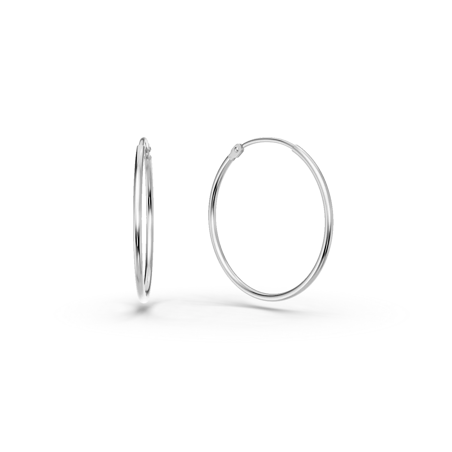 Cercei hoop din argint