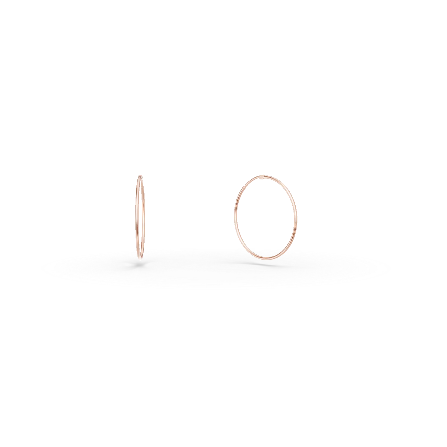 Cercei hoop din argint roz