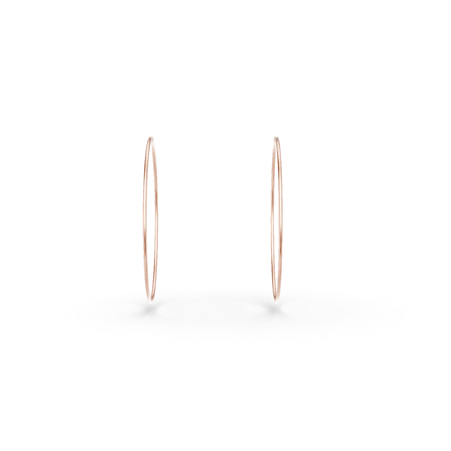 Cercei hoop din argint roz