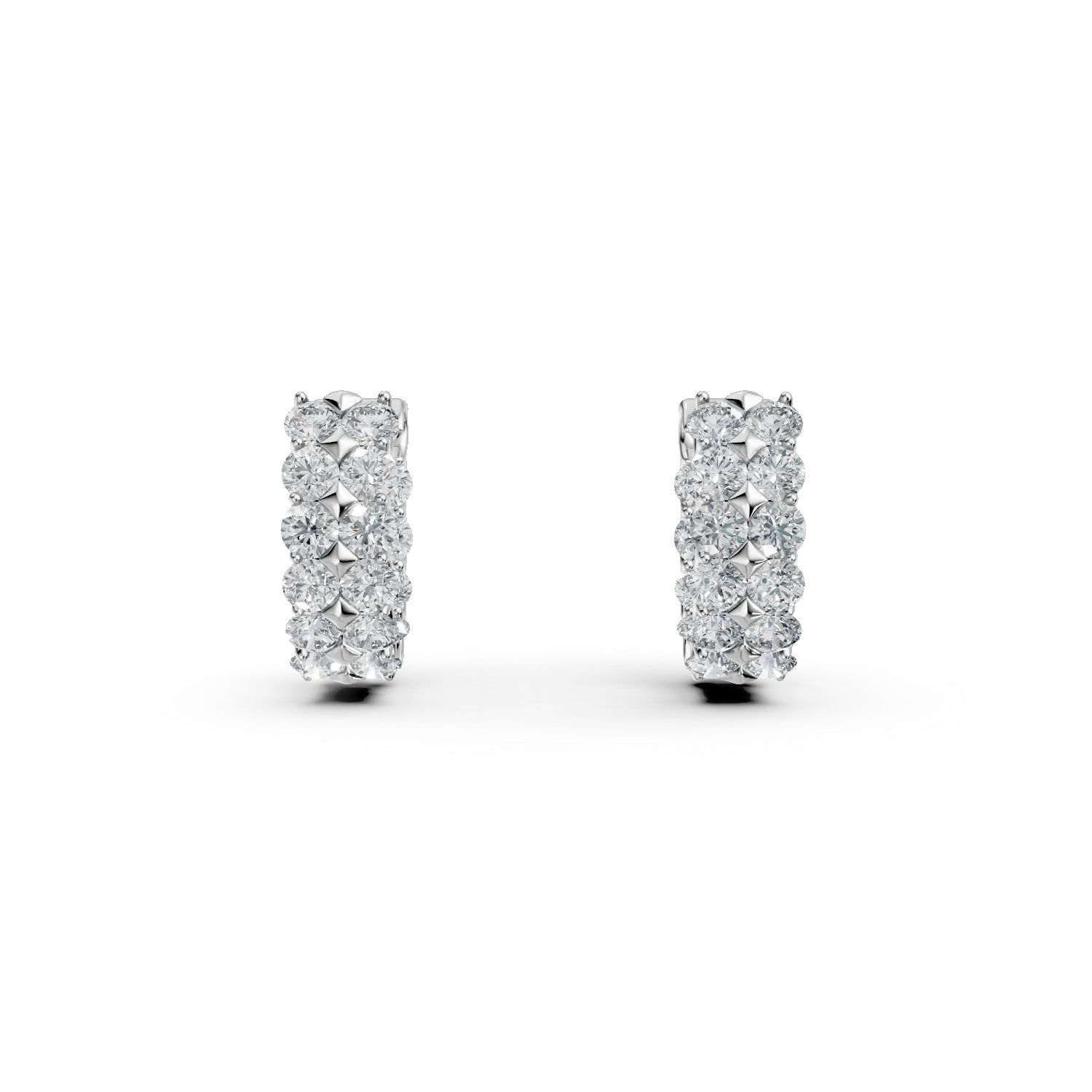 Cercei rotunzi din argint cu zirconii