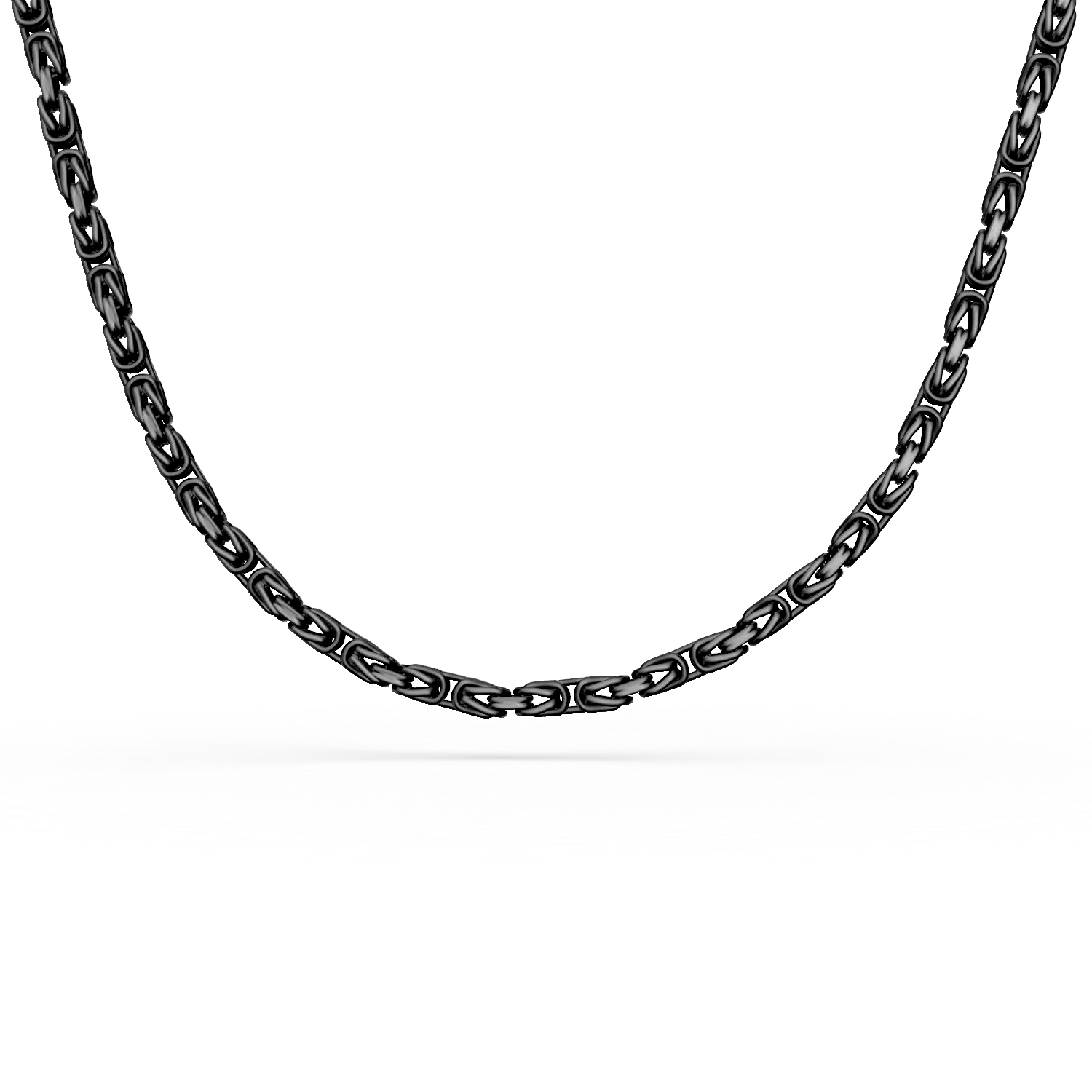 Lant din argint alb-negru cu zirconia pentru barbati