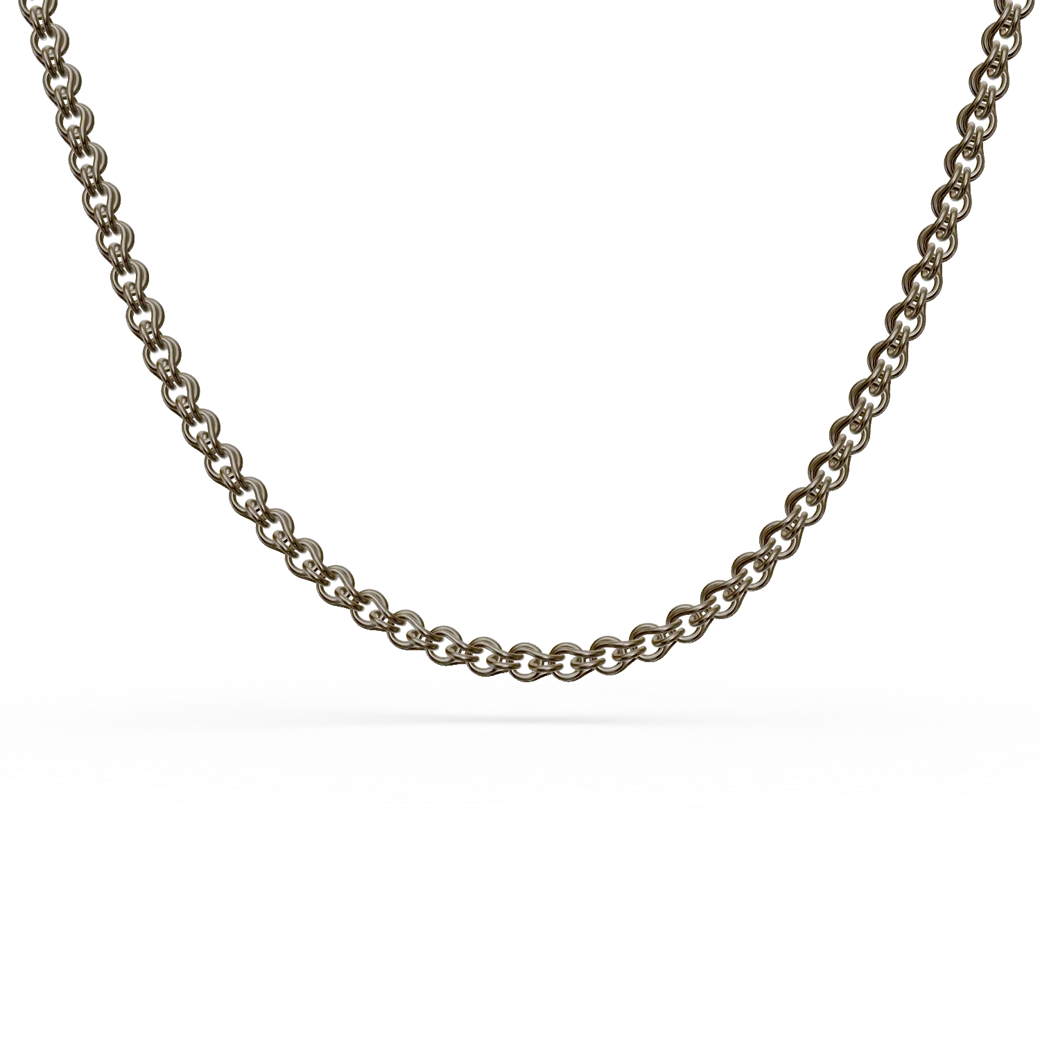 Lant din argint alb-negru cu zirconia pentru barbati