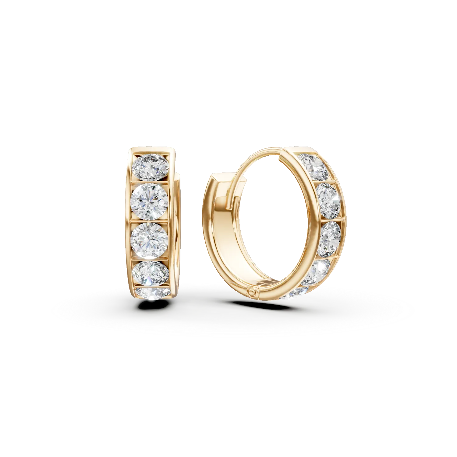 Cercei rotunzi din aur galben cu zirconii Apparel & Accessories > Jewelry > Earrings DAAR 2 Cercei rotunzi din aur galben cu zirconii Apparel & Accessories > Jewelry > Earrings DAAR 2