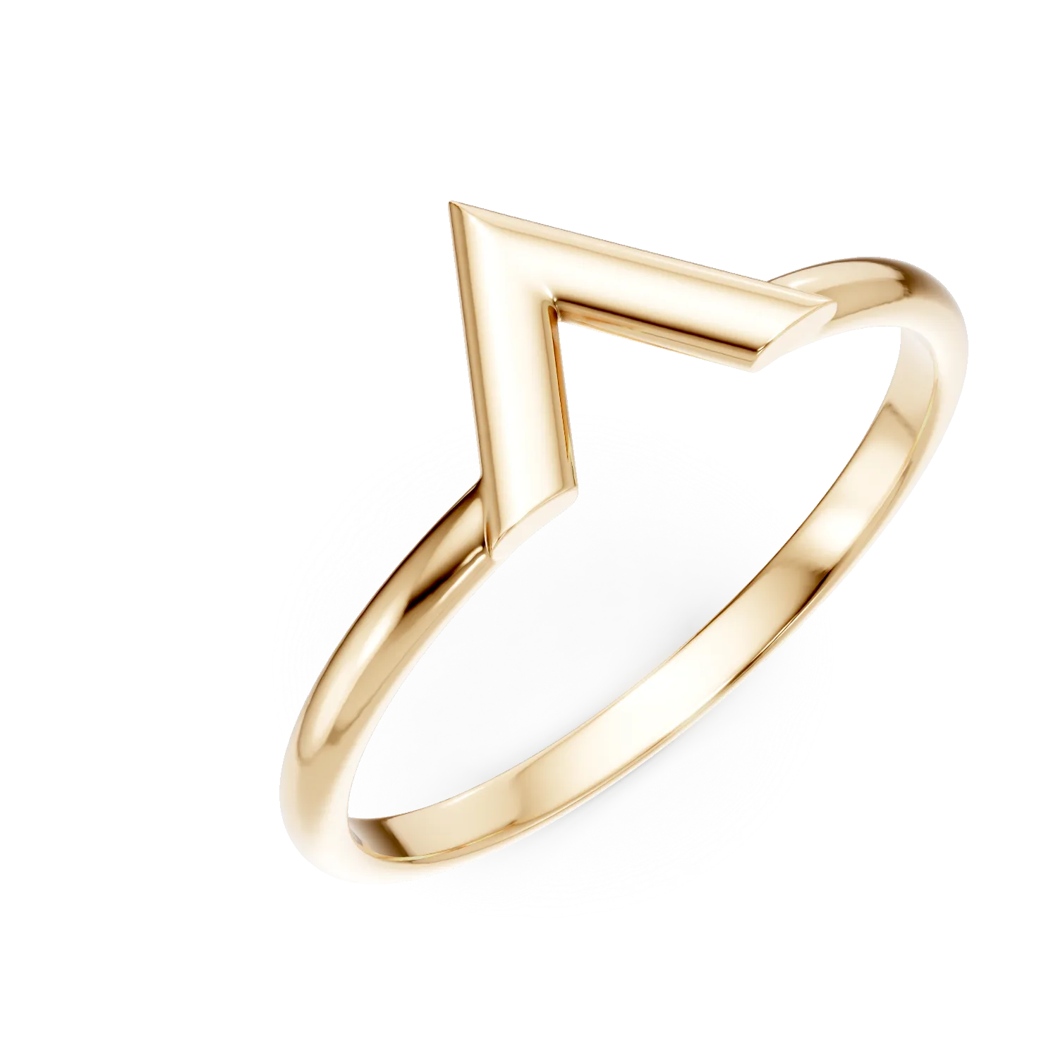 Inel minimalist din aur galben