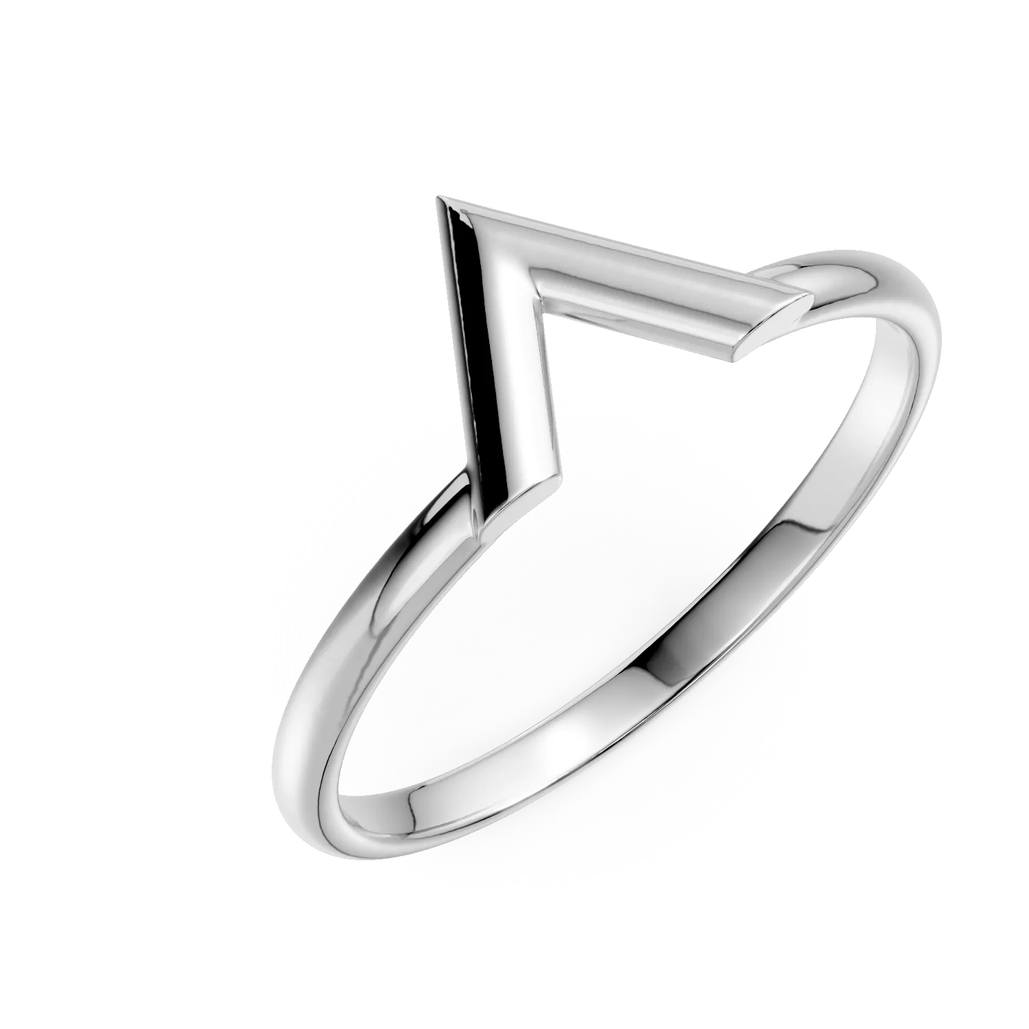 Inel minimalist din aur alb