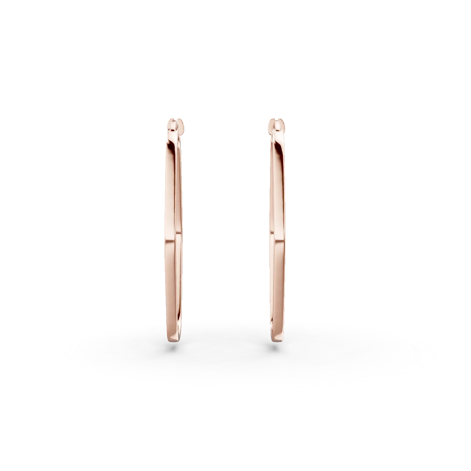 Cercei hoop din aur roz