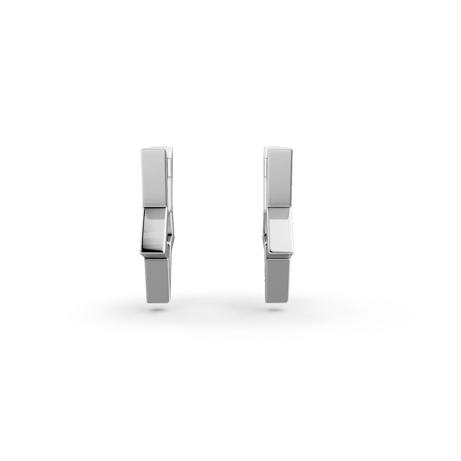 Cercei stele din aur alb