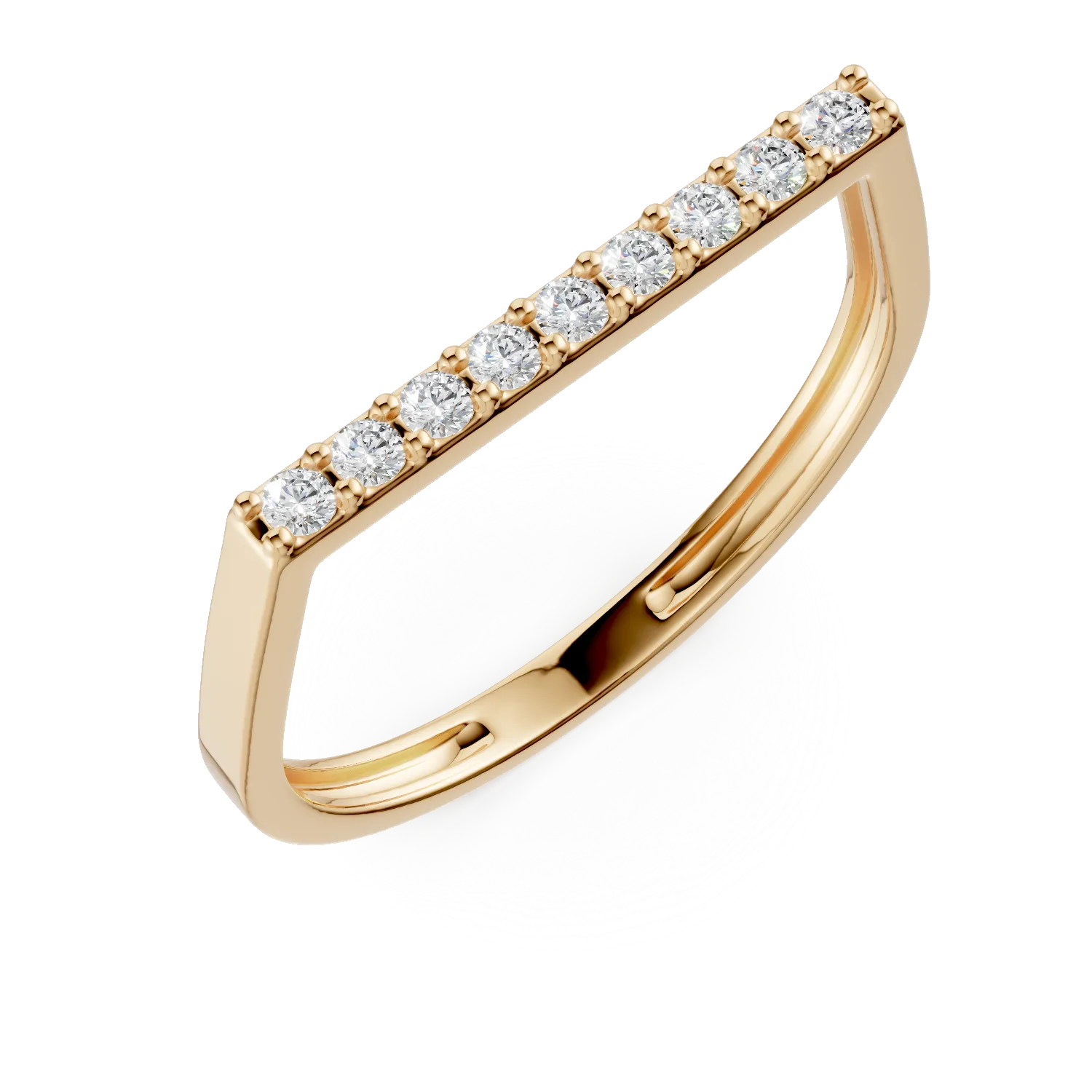 Inel minimalist din aur galben cu zirconii Apparel & Accessories > Jewelry > Rings DAAR 2 Inel minimalist din aur galben cu zirconii Apparel & Accessories > Jewelry > Rings DAAR 2