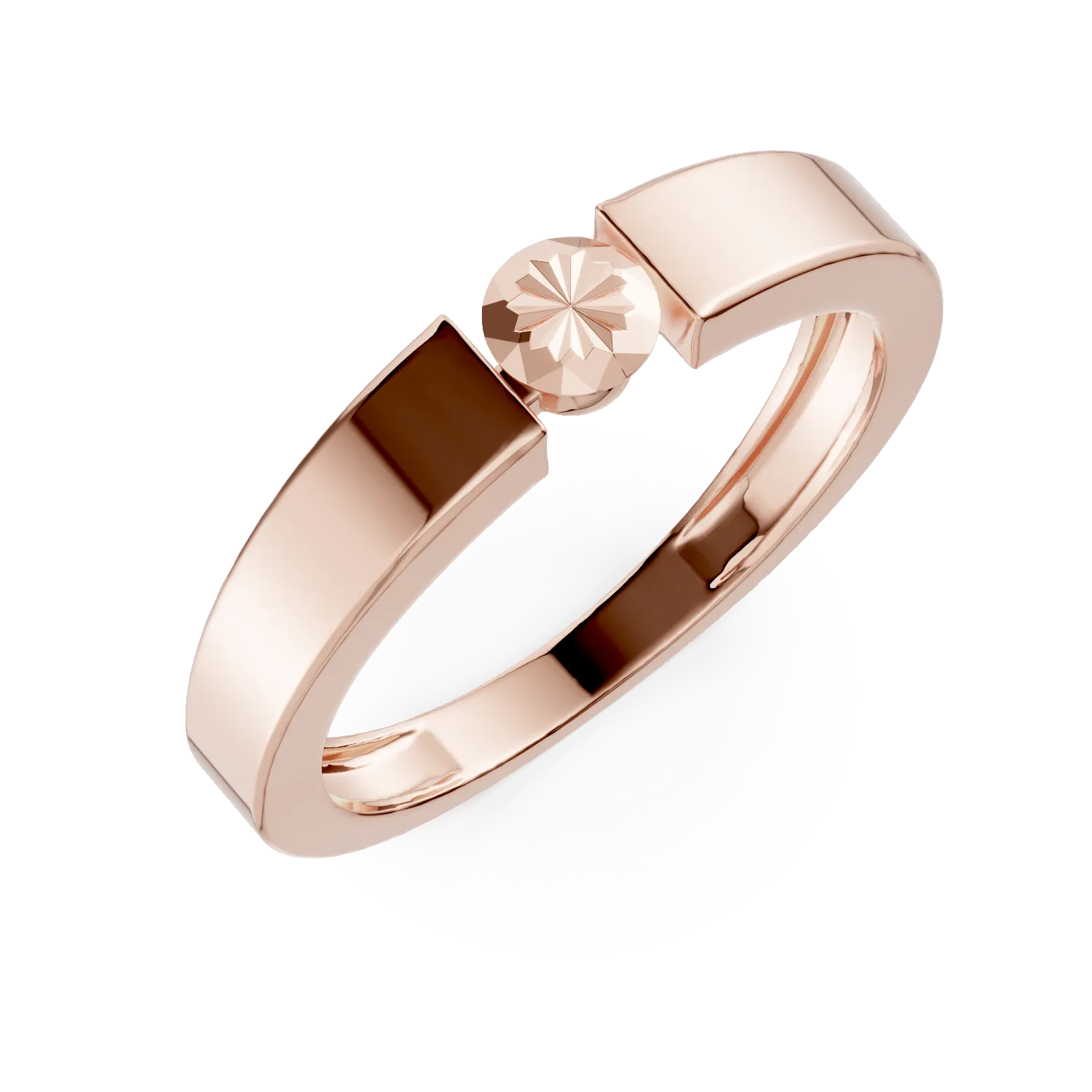 Inel minimalist din aur roz