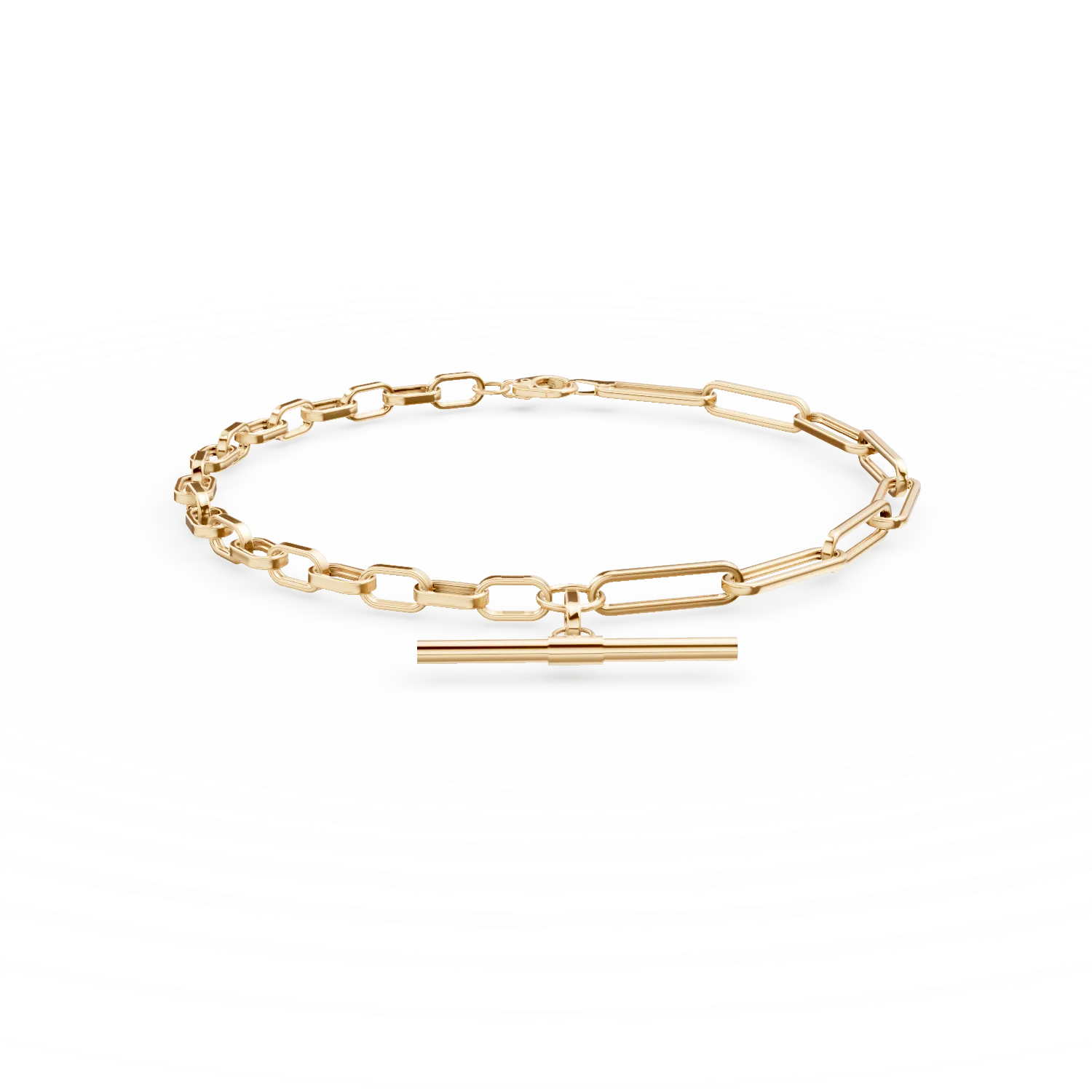 Bratara cu pandantiv din aur galben