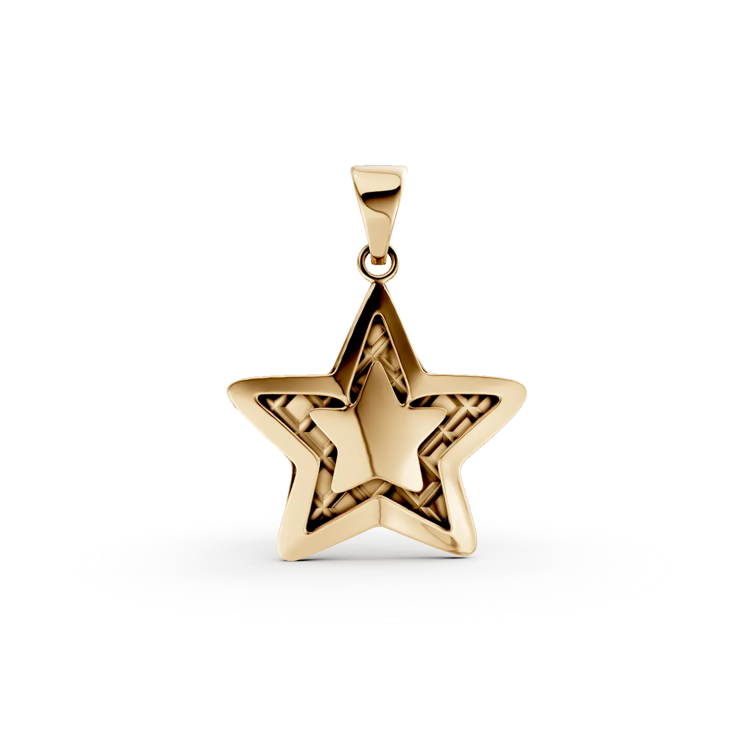 Pandantiv stea din aur galben