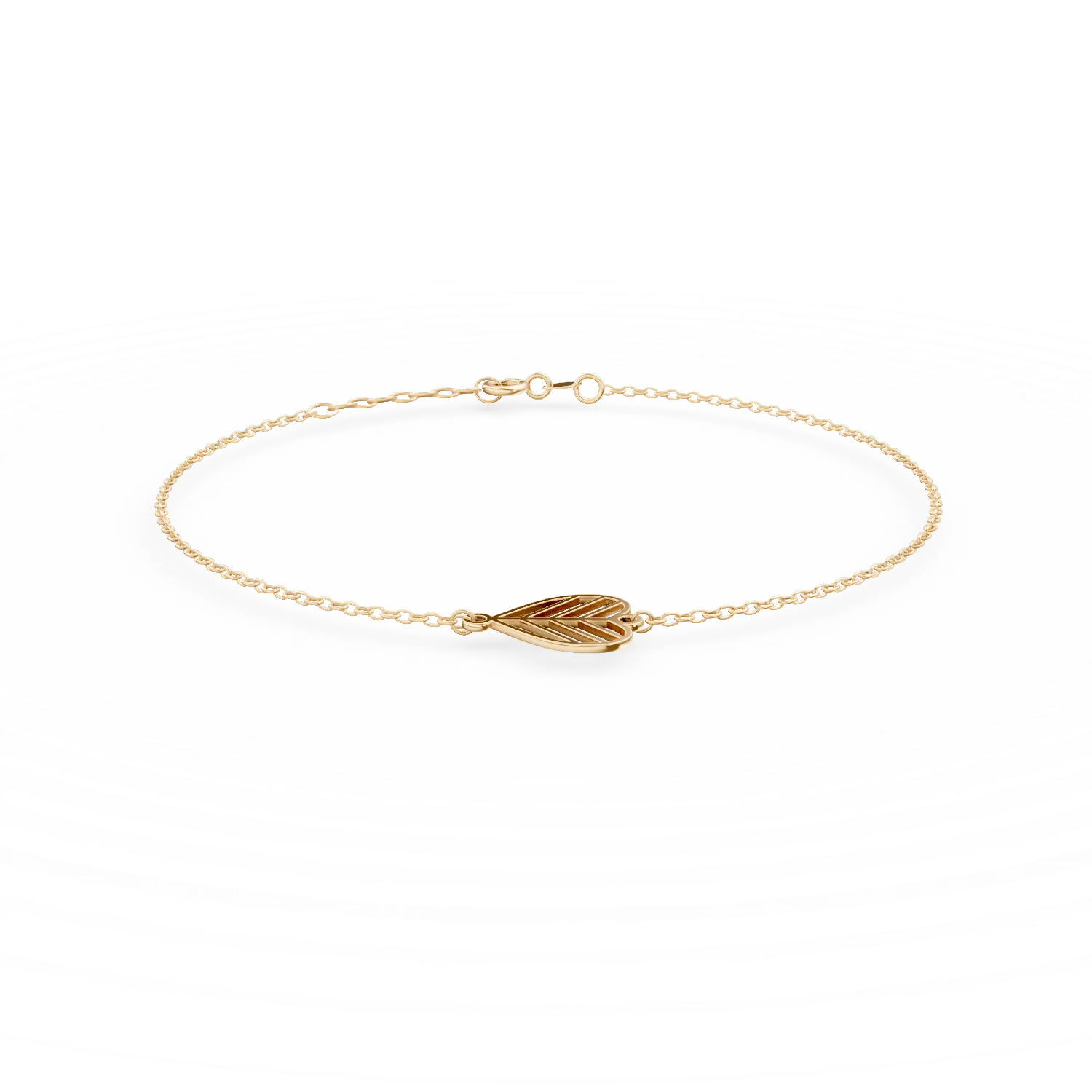 Bratara cu pandantiv din aur galben
