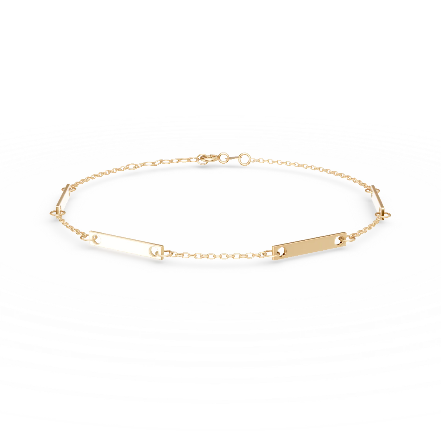 Bratara cu detalii geometrice din aur galben