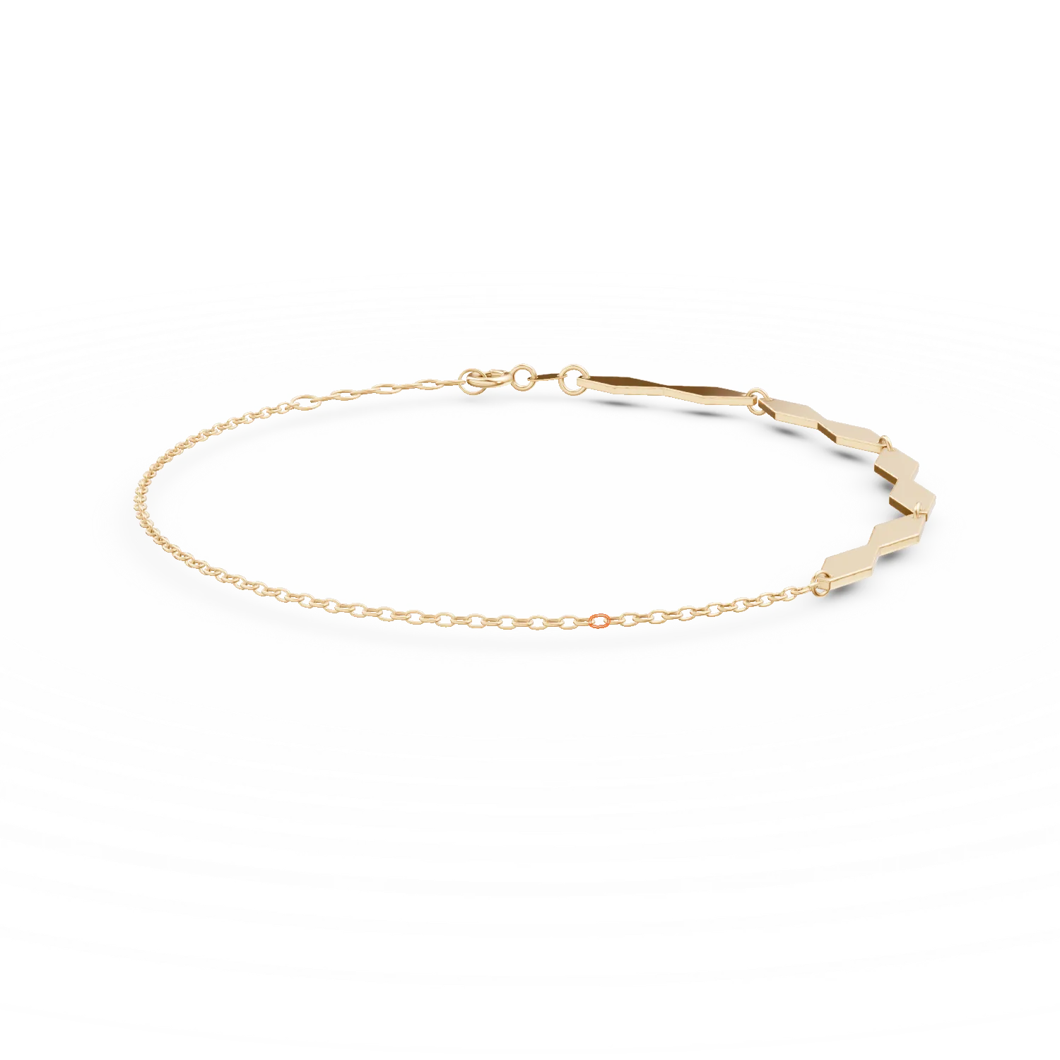Bratara cu detalii geometrice din aur galben