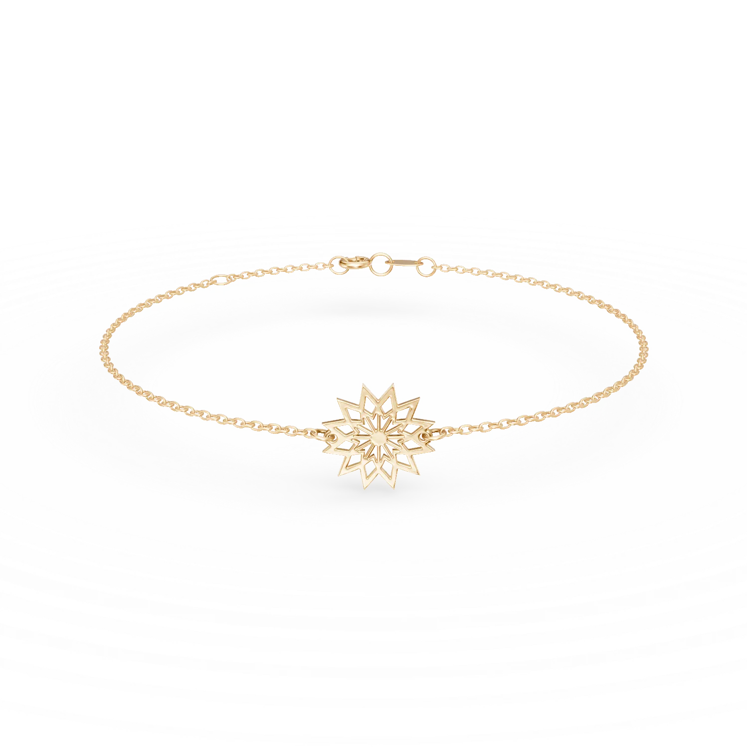 Bratara cu pandantiv din aur galben