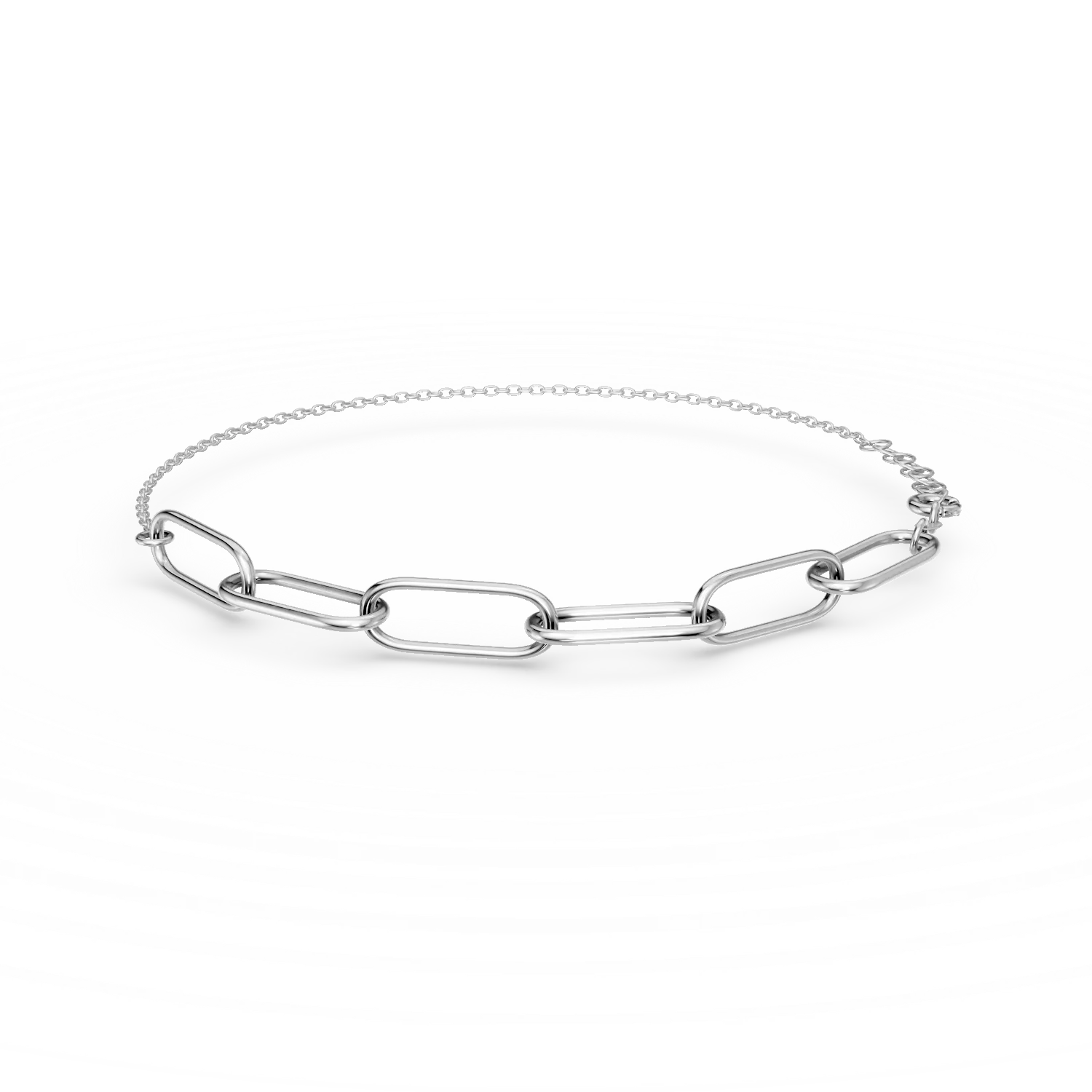 Bratara cu detalii geometrice din aur alb