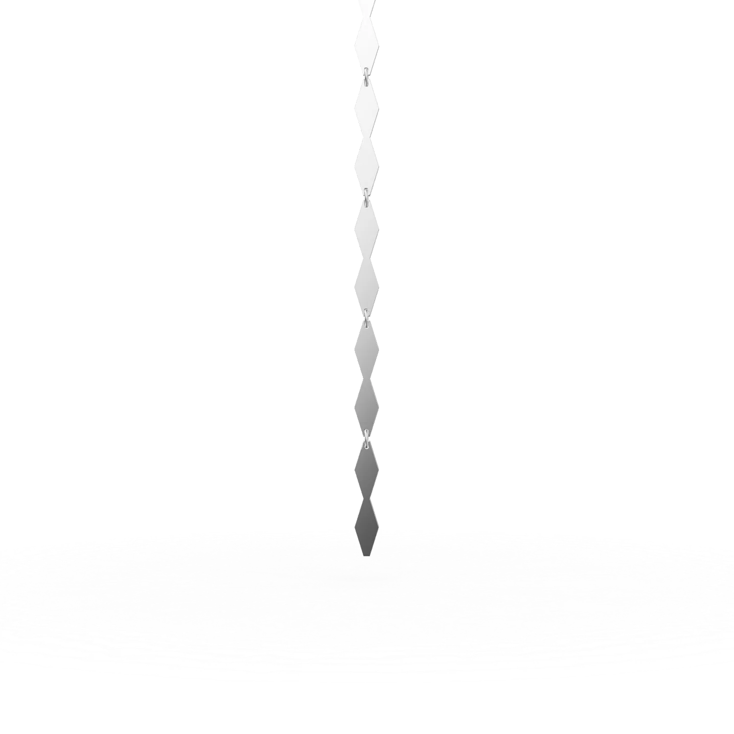 Colier cu detalii geometrice din aur alb