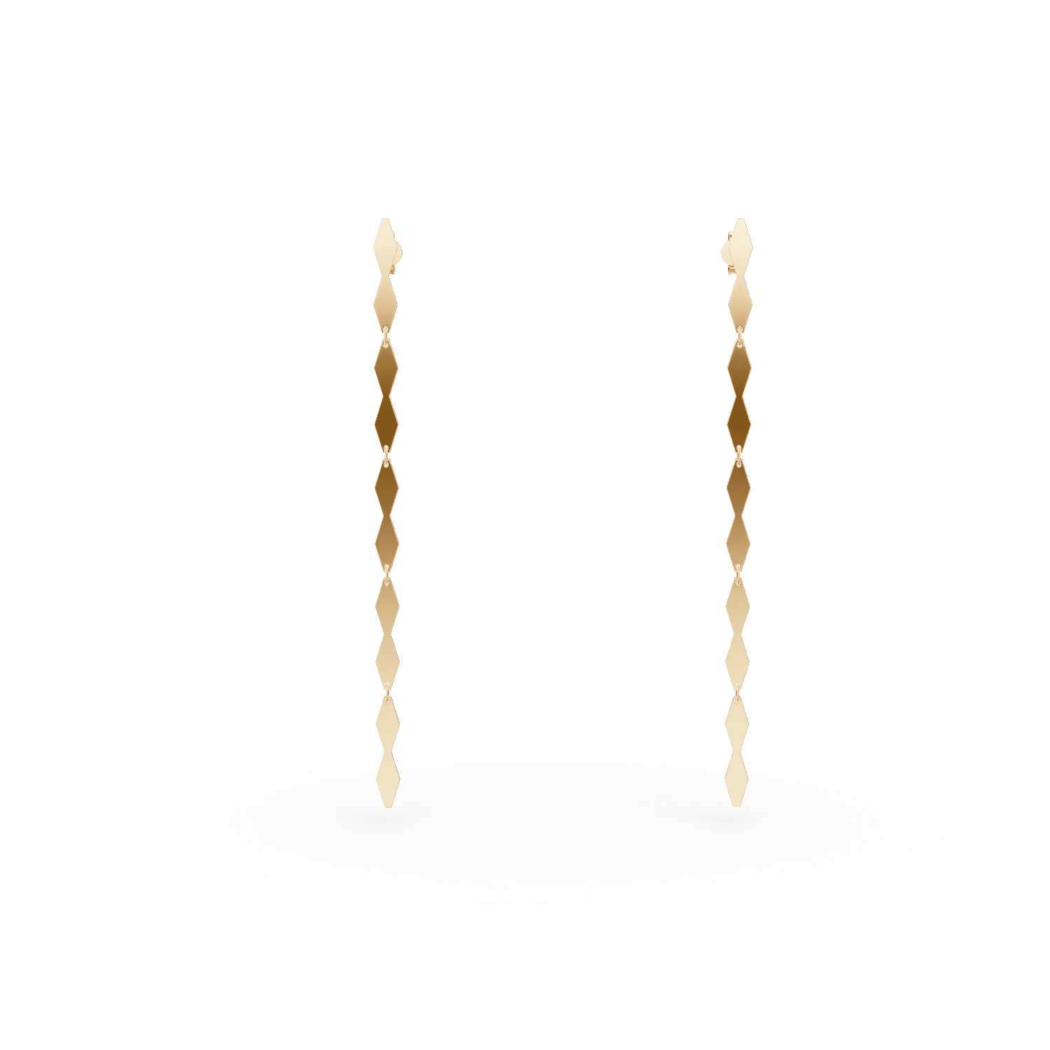 Cercei lungi din aur galben