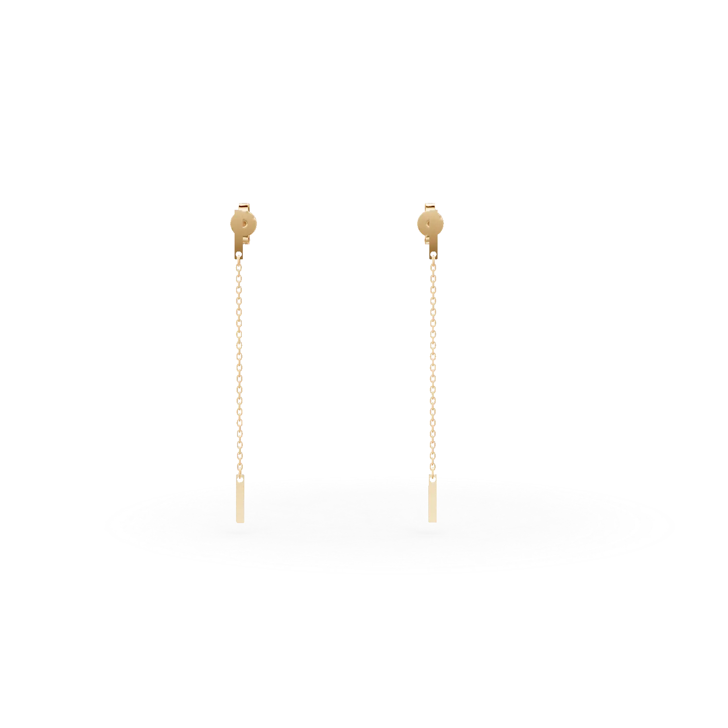 Cercei lungi din aur galben