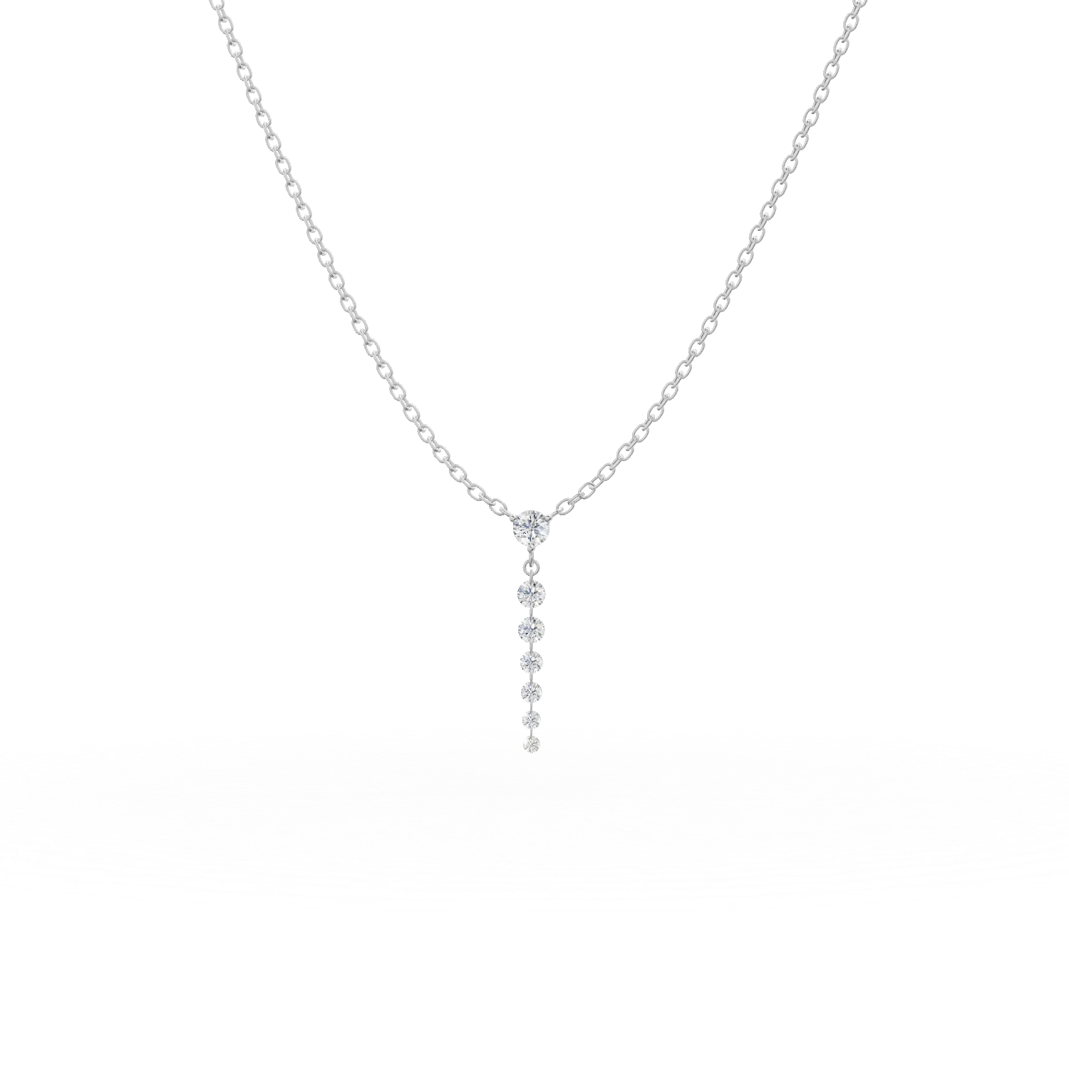 Colier din aur alb cu diamante de 0.4ct