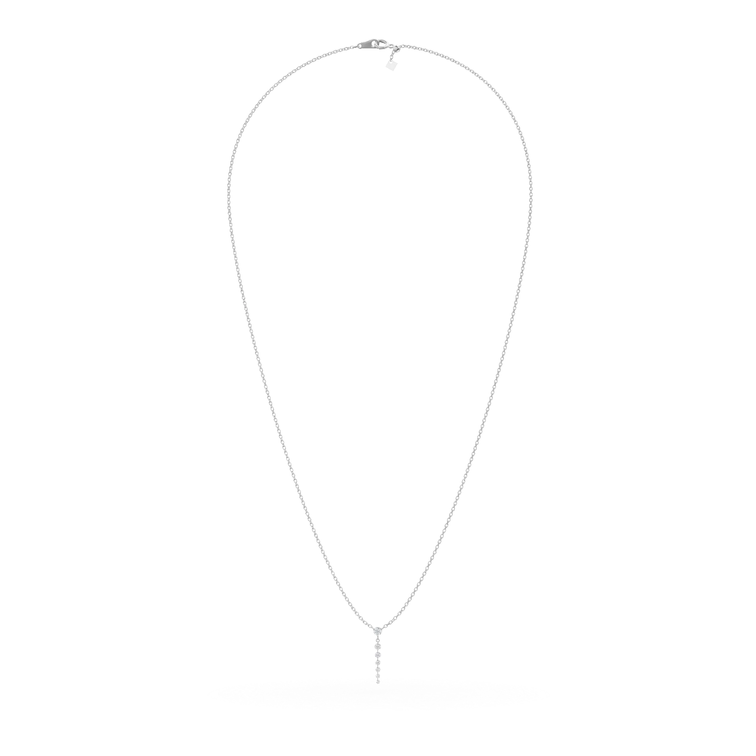 Colier din aur alb cu diamante de 0.4ct