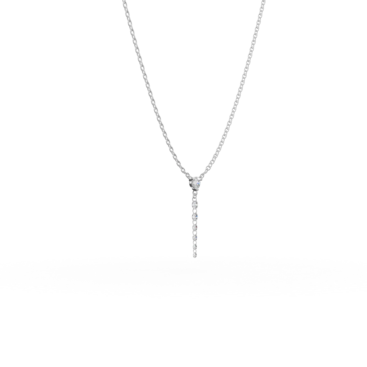 Colier din aur alb cu diamante de 0.4ct