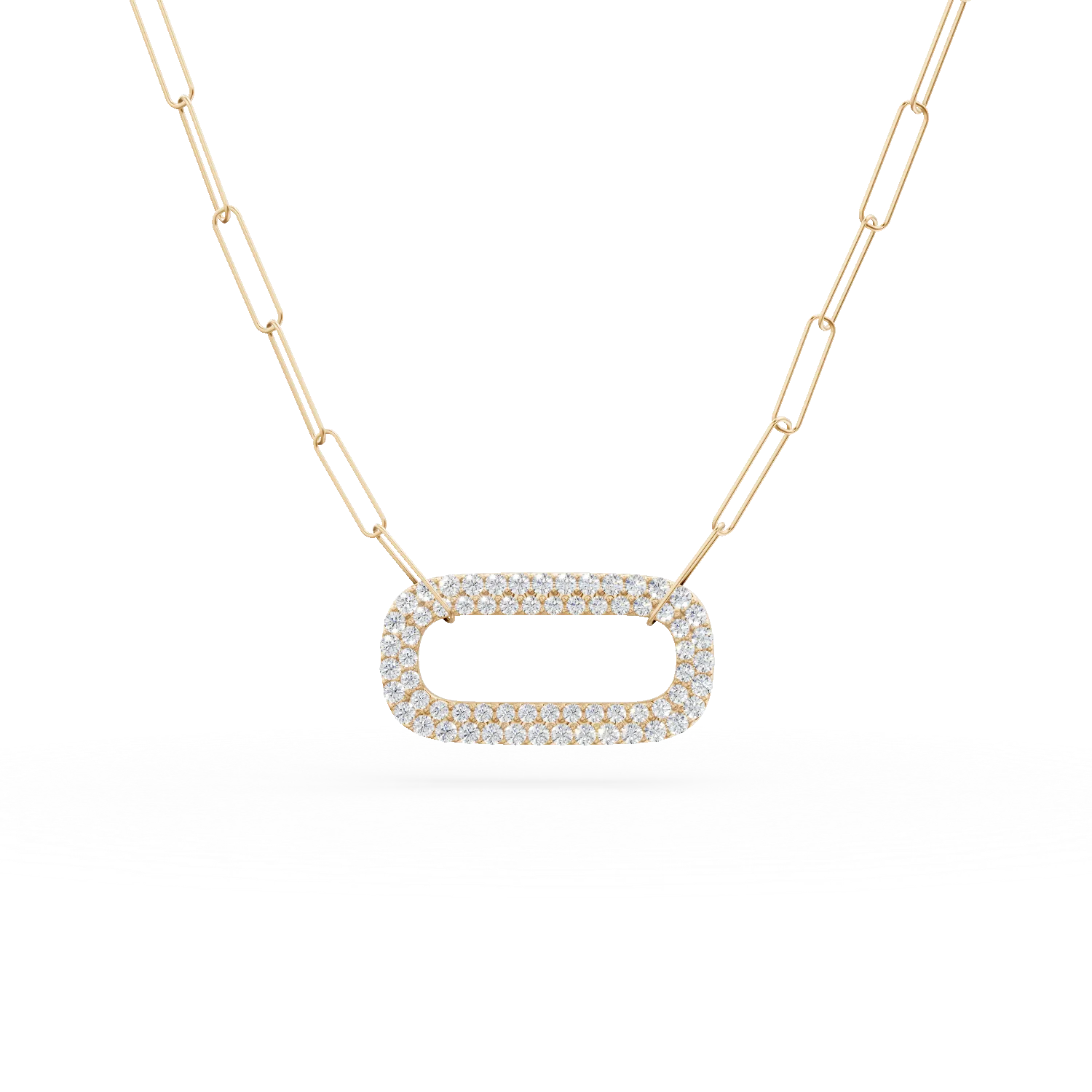 Lant din aur galben cu zale si diamante de 0.2ct