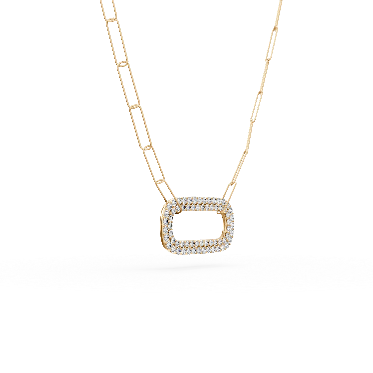 Lant din aur galben cu zale si diamante de 0.2ct