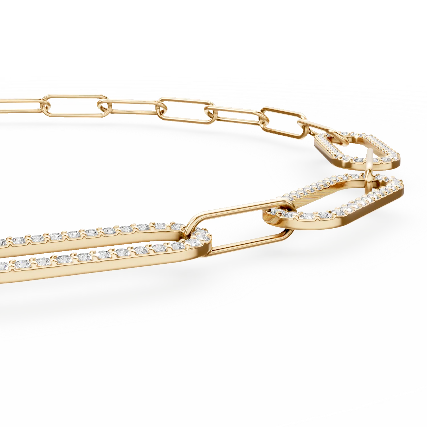 Bratara minimalista din aur galben cu diamante de 0.3ct
